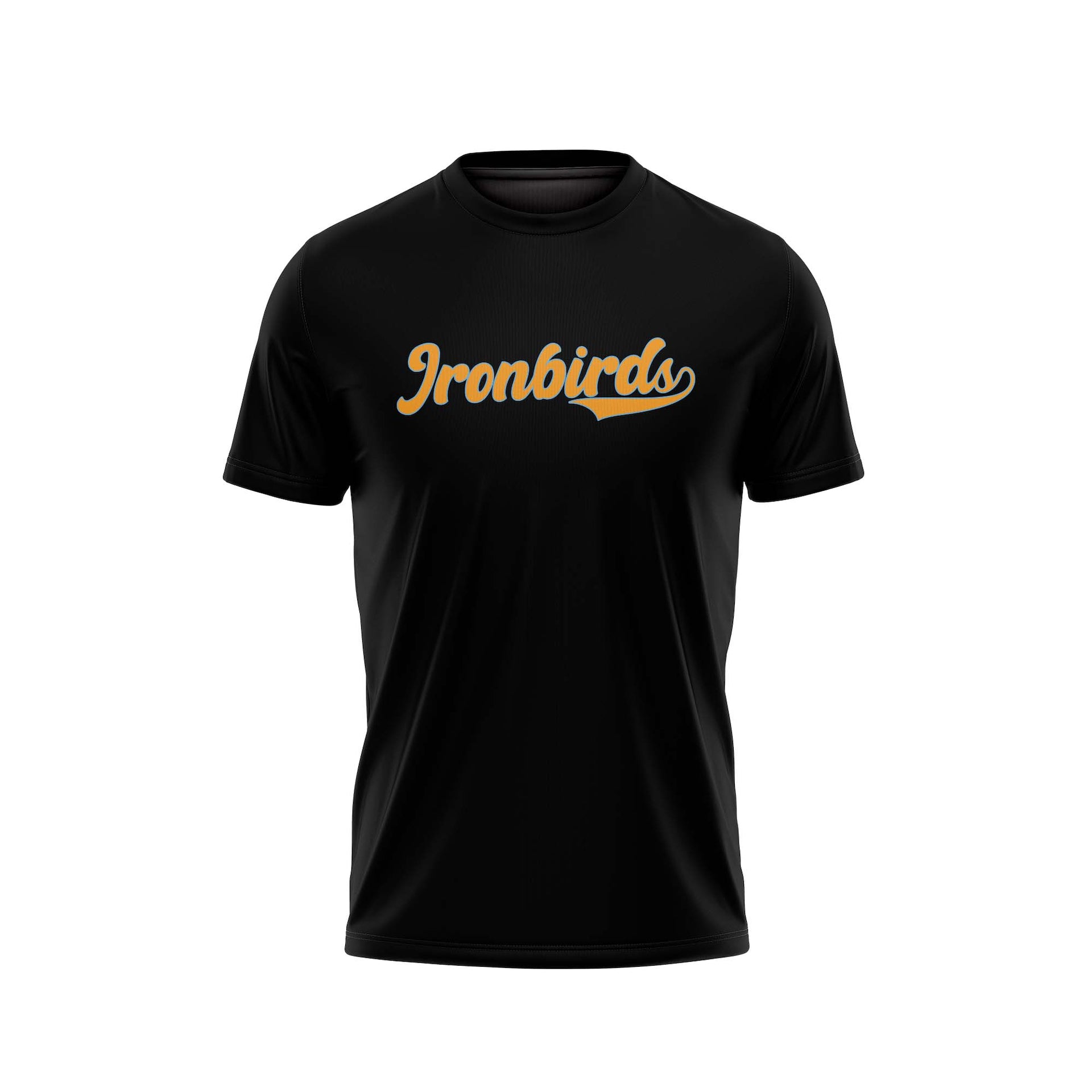 LADY IRONBIRDS "IRONBIRDS" LOGO CREWNECK SS SCREENPRINT  - BLACK/ORANGE