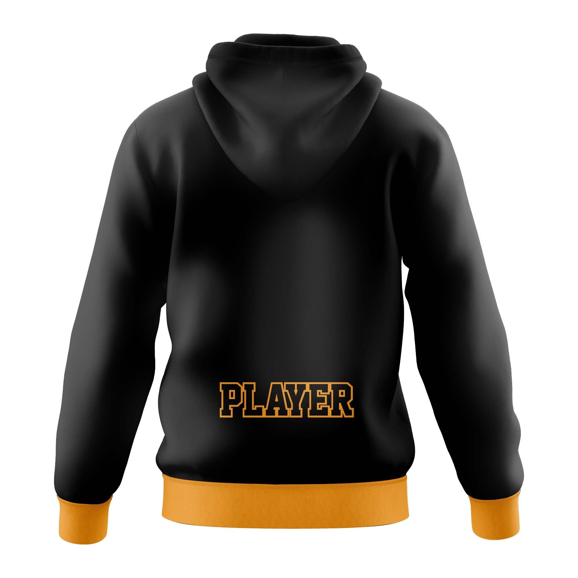 LADY IRONBIRDS "IRONBIRDS" LOGO HOODIE - BLACK/ORANGE