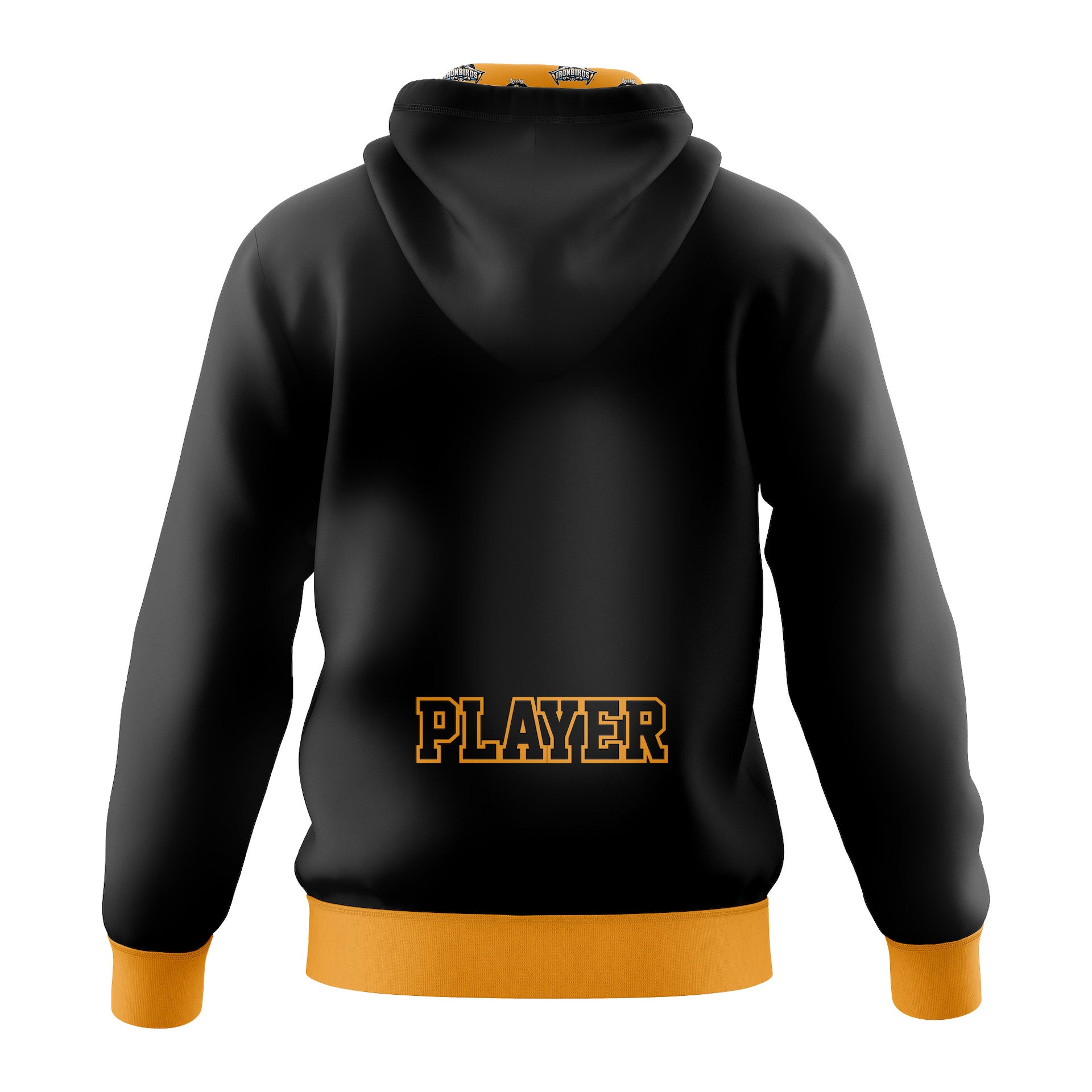 LADY IRONBIRDS MAIN LOGO HOODIE - BLACK/ORANGE