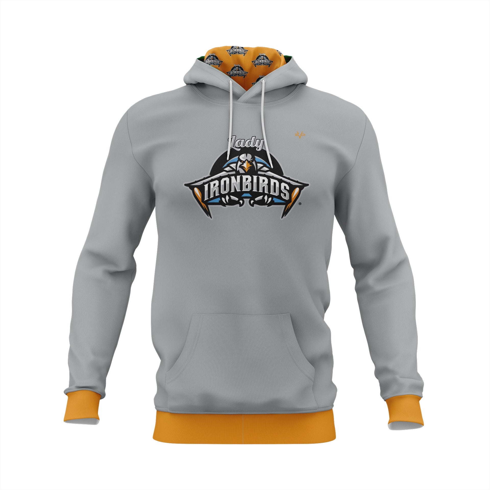 LADY IRONBIRDS MAIN LOGO HOODIE - GREY