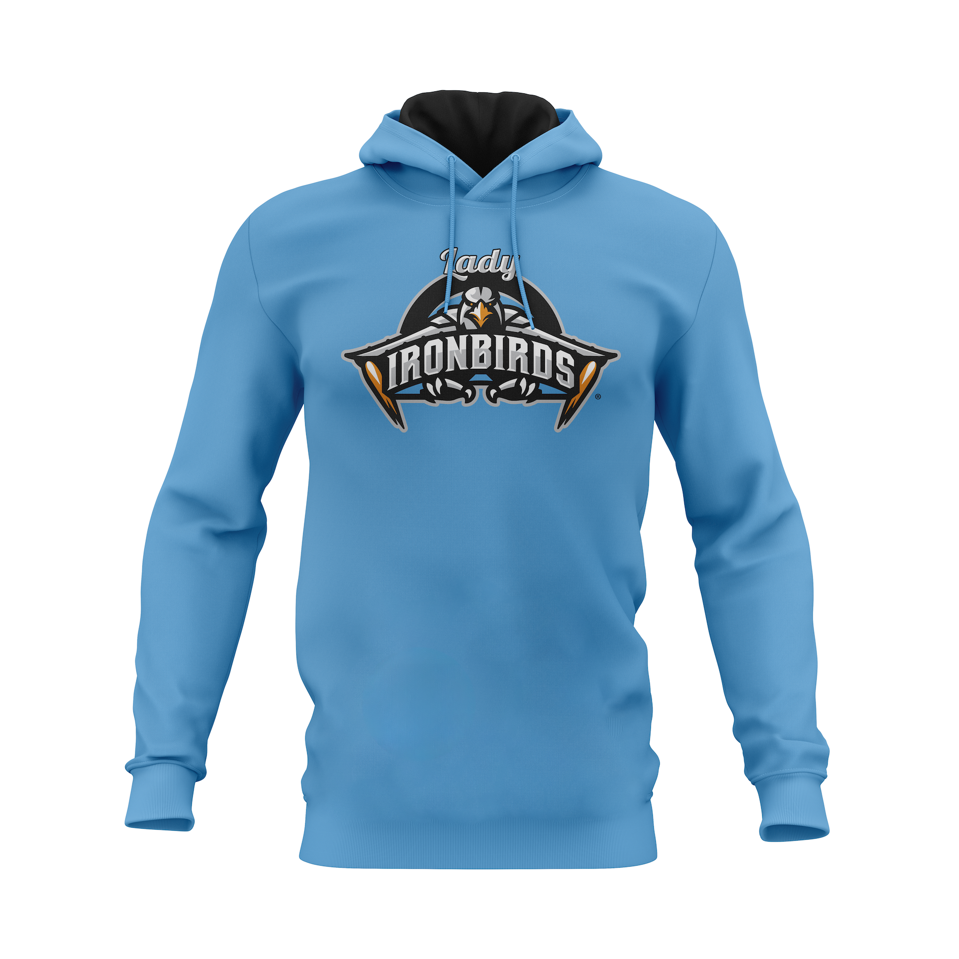 LADY IRONBIRDS MAIN LOGO HOODIE SCREENPRINT - COLUMBIA