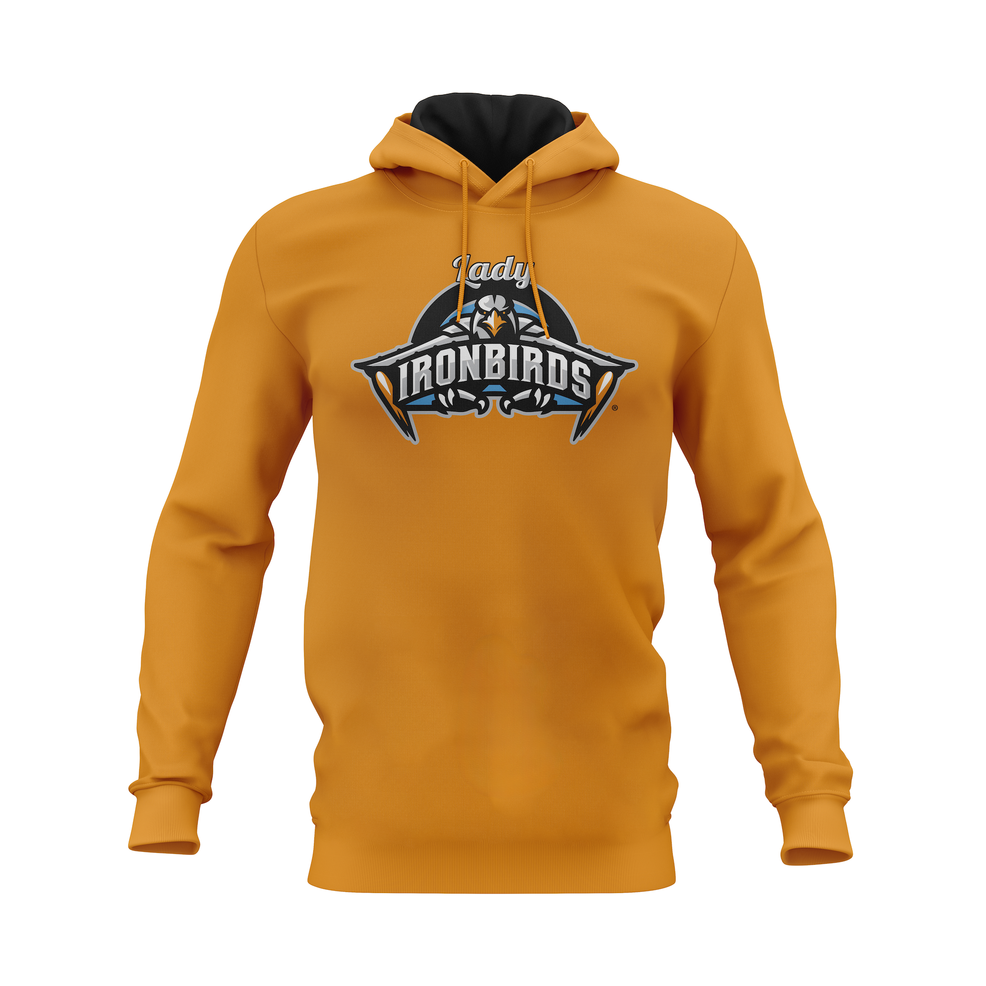 LADY IRONBIRDS MAIN LOGO HOODIE SCREENPRINT - ORANGE