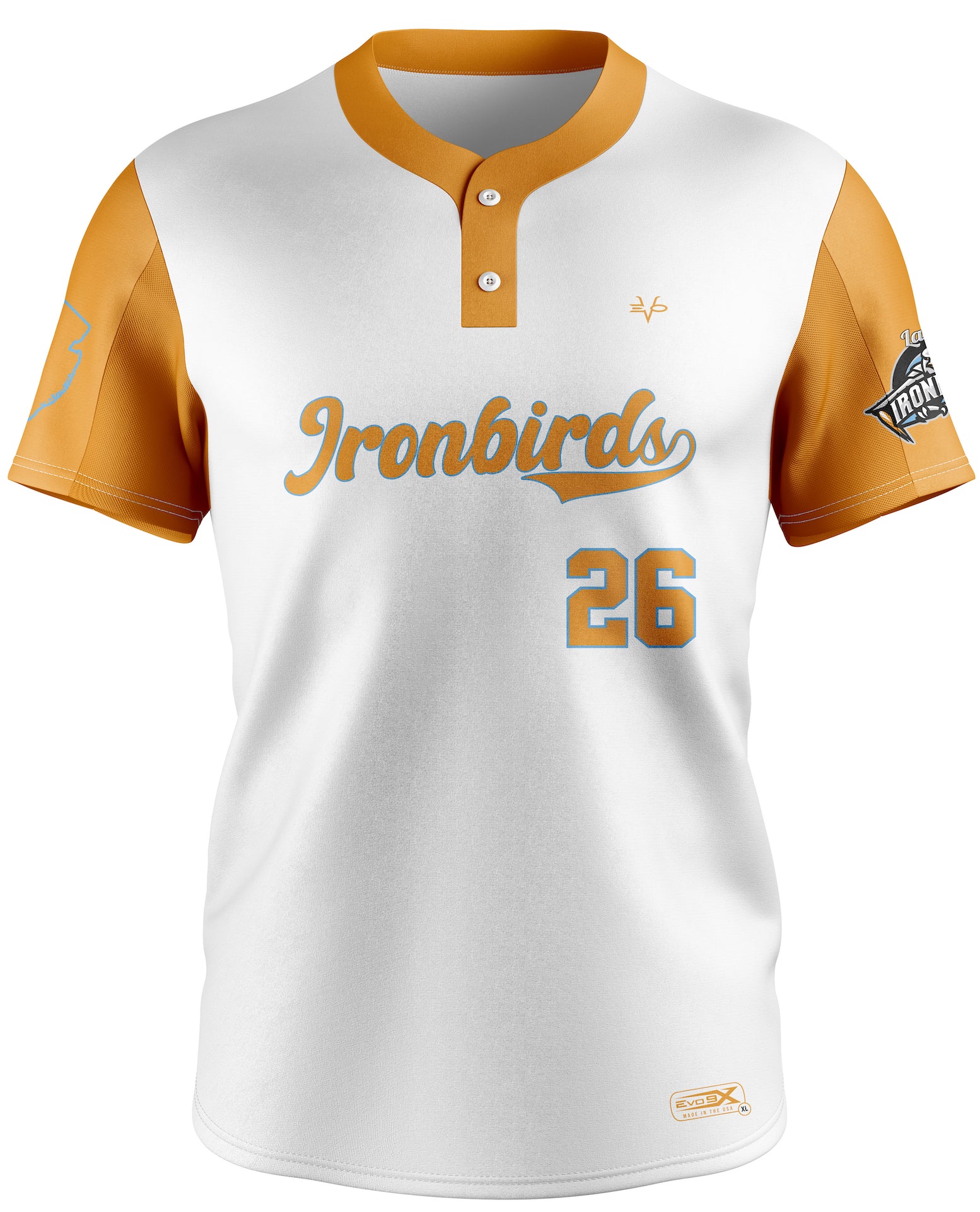LADY IRONBIRDS WOMEN 2 BUTTON JERSEY - WHITE
