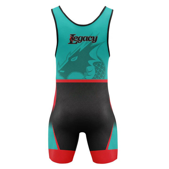 Legacy Wrestling Singlet Men`s Black Back