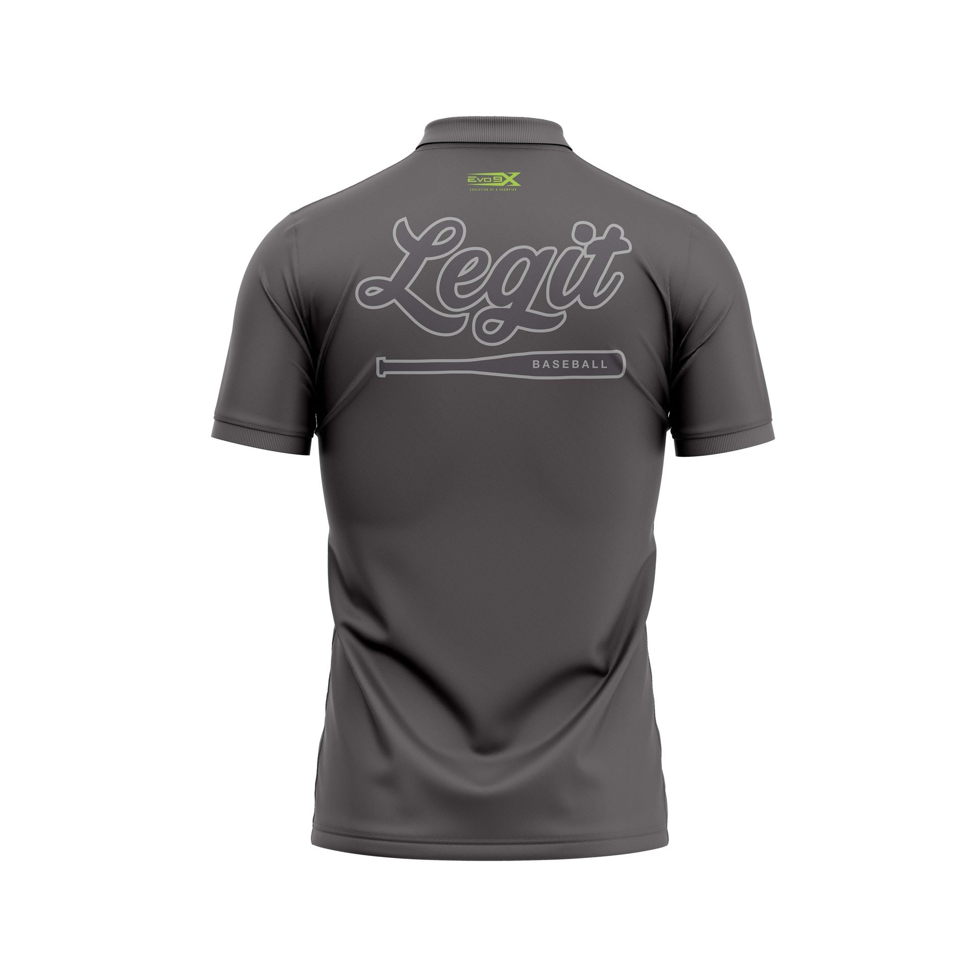 LEGIT BASEBALL POLO SS - GREY