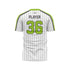 LEGIT BASEBALL VNECK SS JERSEY - WHITE PINSTRIPE
