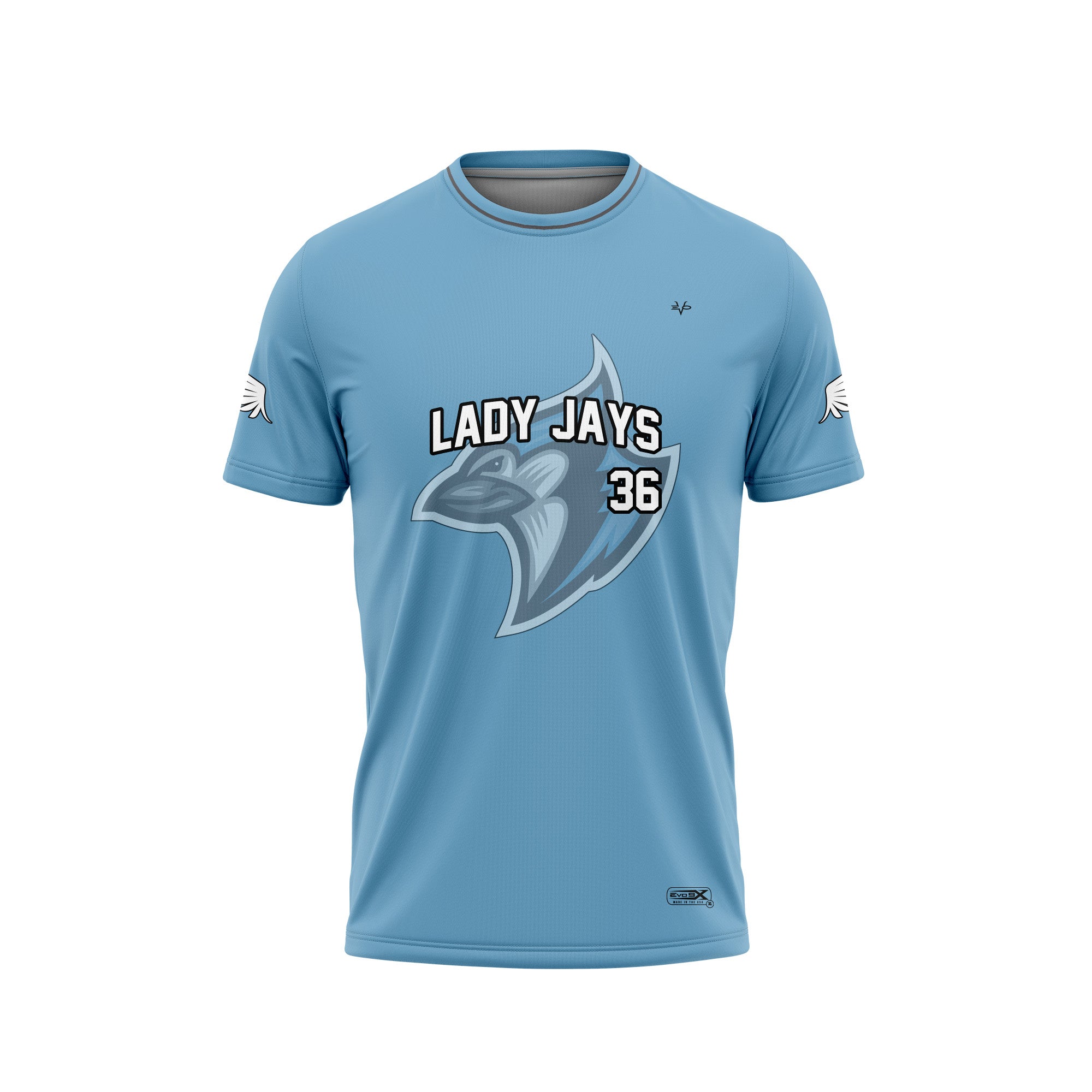 Lady Jays Softball Crewneck SS - Carolina