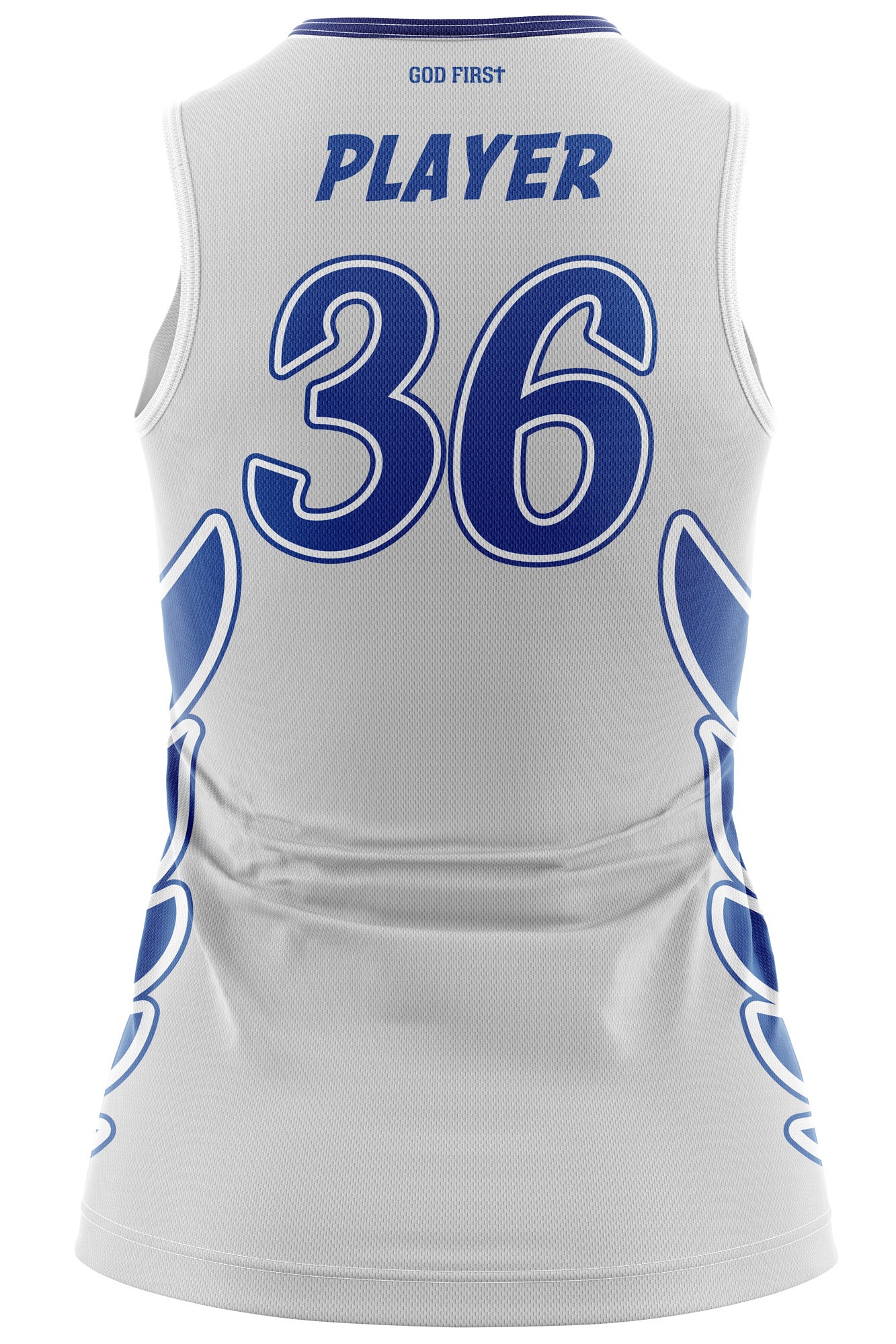 Lady Jays Softball 2023 Sublimated Sleeveless V-NECK Jersey WHITE