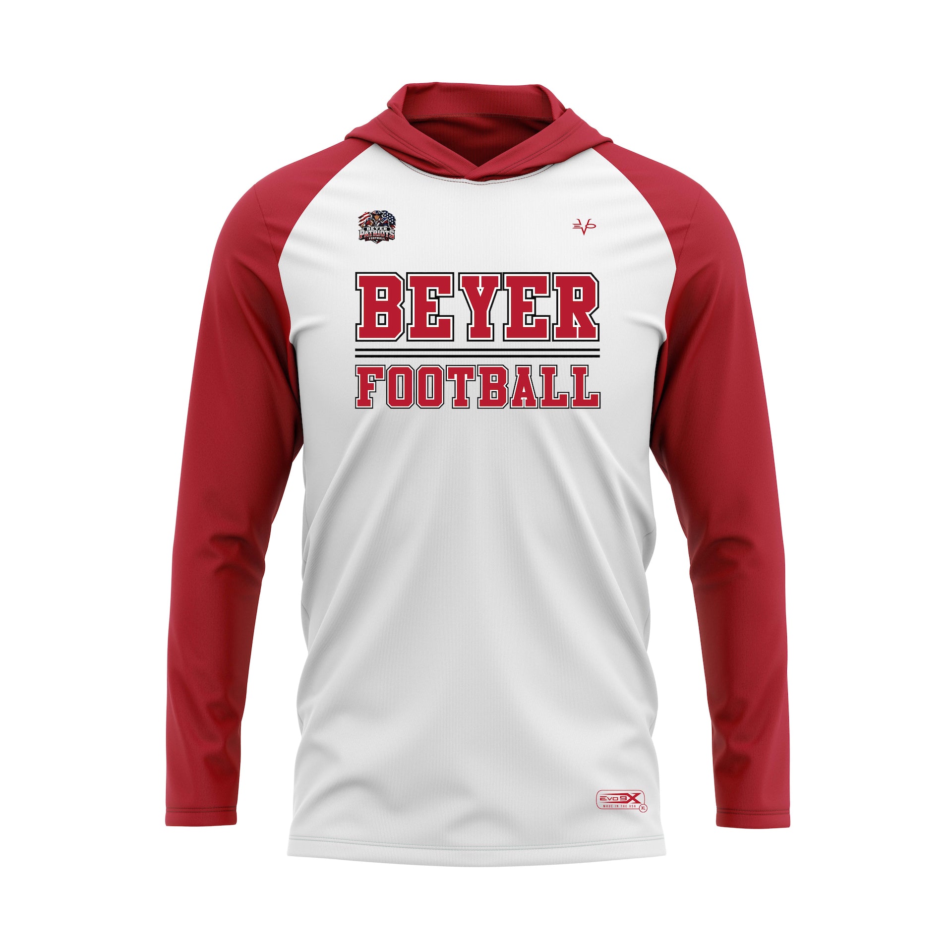 BEYER PATRIOTS FOOTBALL LT WT HOODY