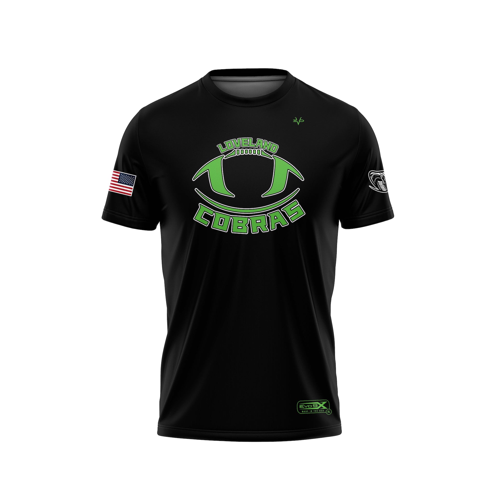 LOVELAND COBRAS CREW NECK JERSEY SS - BLACK