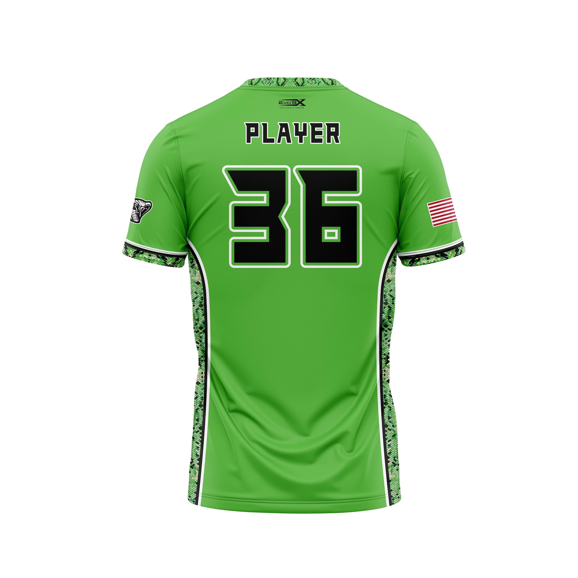 LOVELAND COBRAS CREW NECK JERSEY SS - GREEN SIDE PRINT