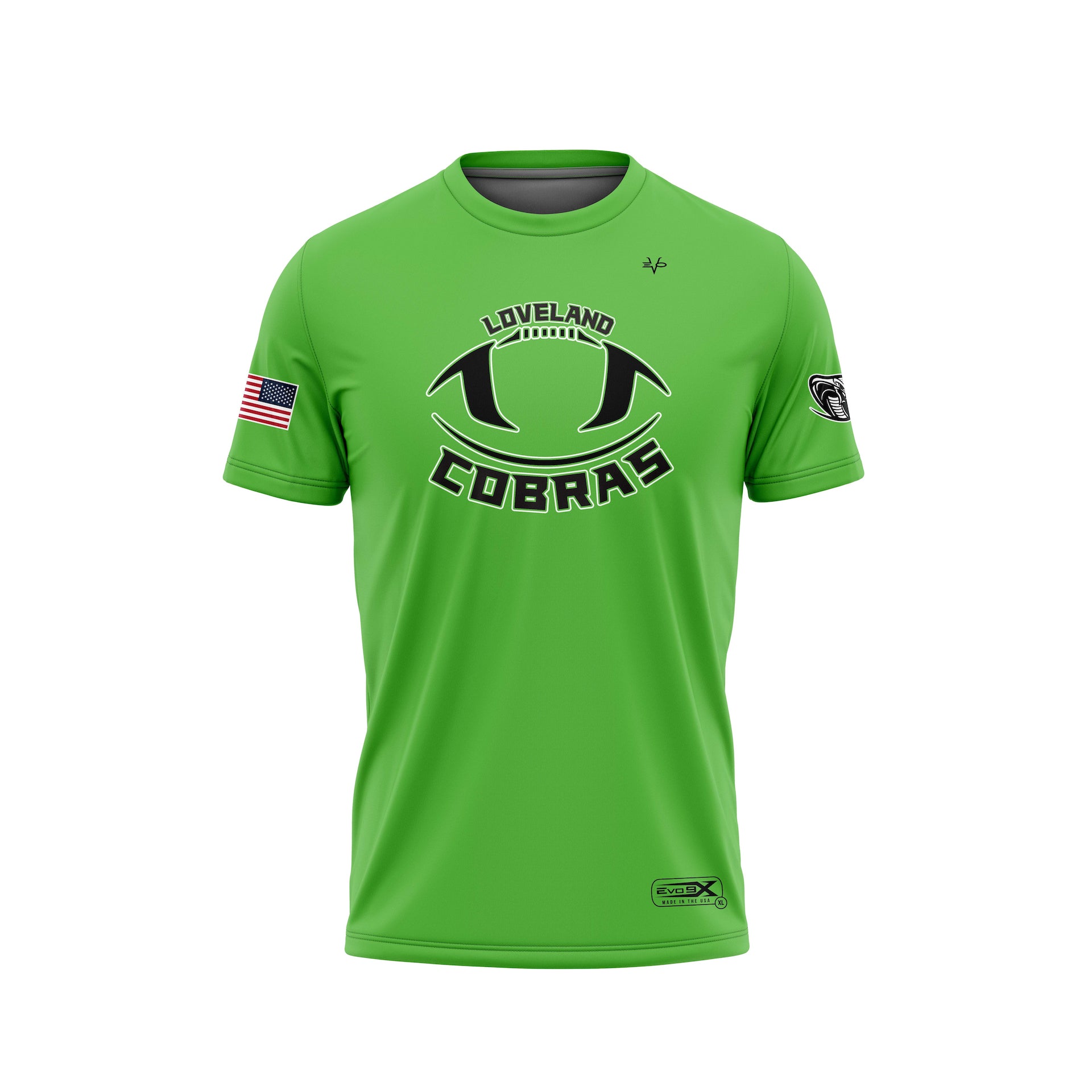 LOVELAND COBRAS CREW NECK JERSEY SS - GREEN
