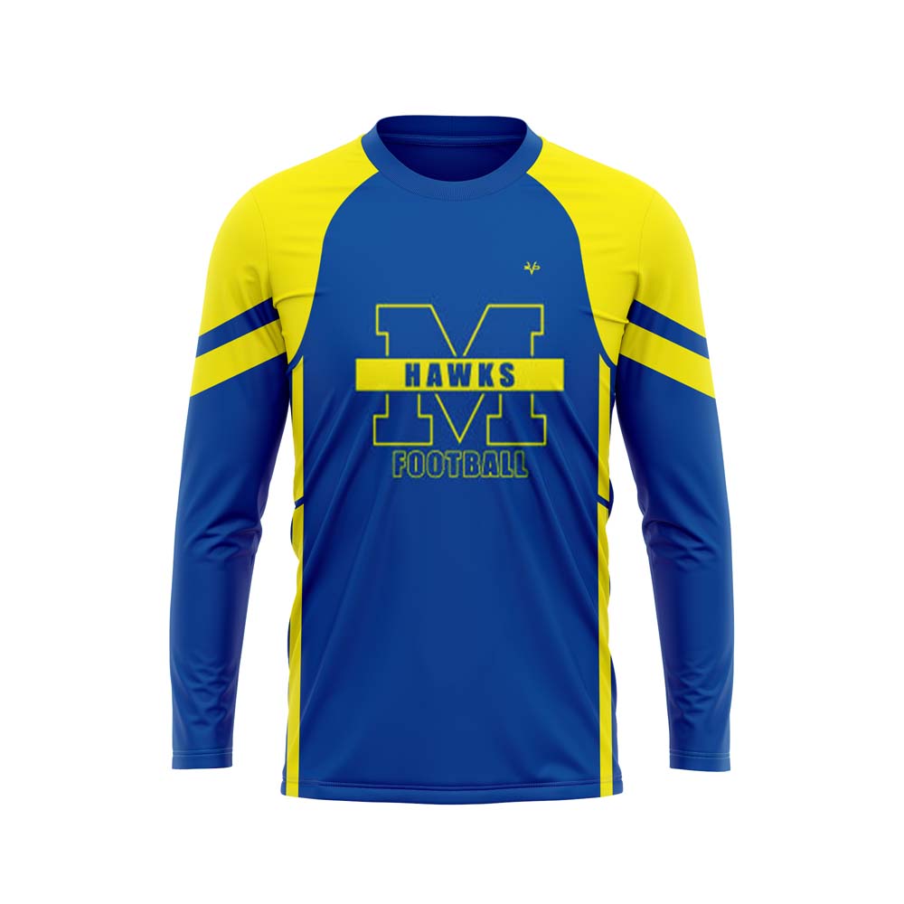 MANCHESTER HAWKS Football Sublimated Long Sleeve Jersey