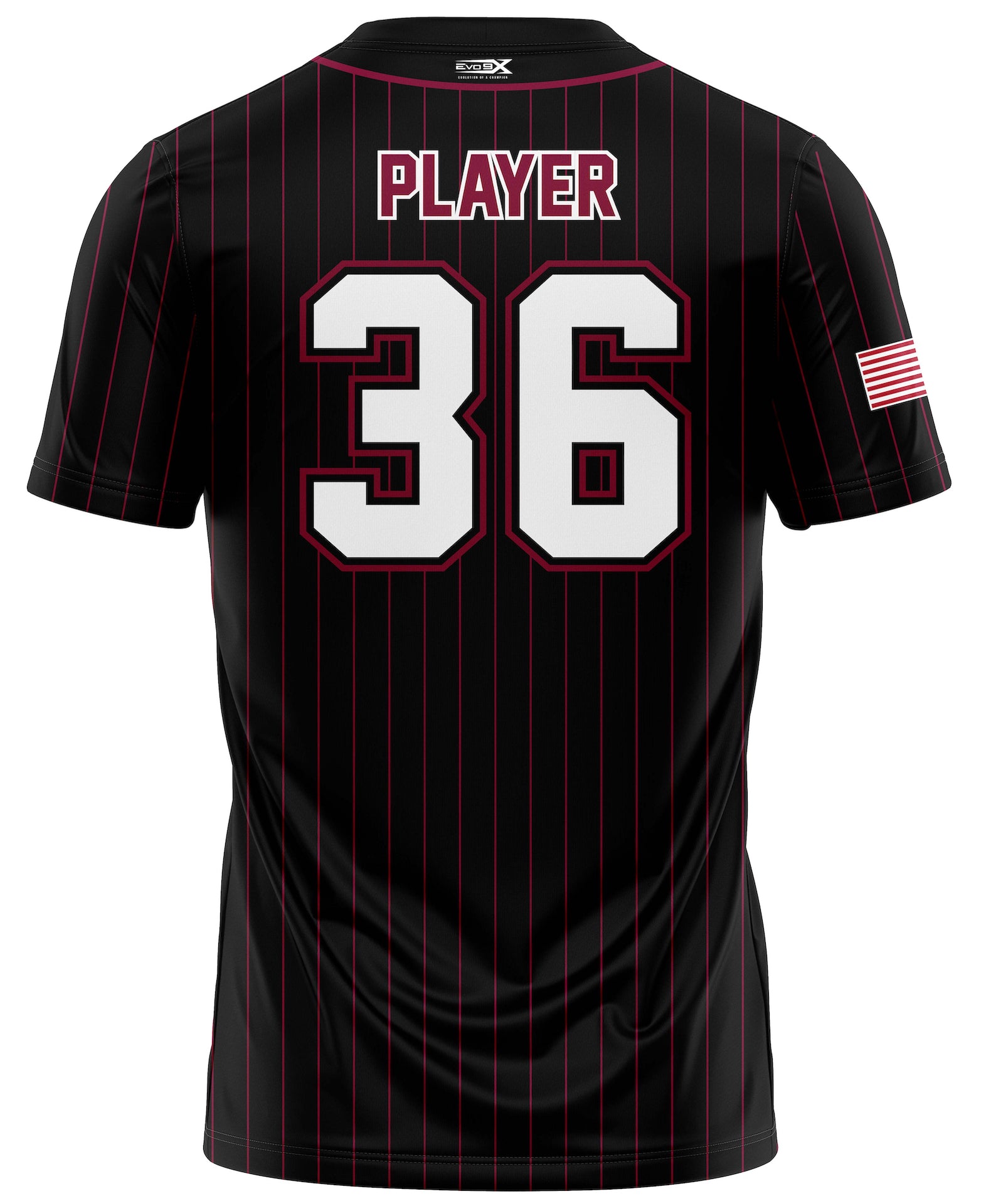 MATAWAN HUSKIES SOFTBALL 2 BUTTON PINSTRIPE - BLACK