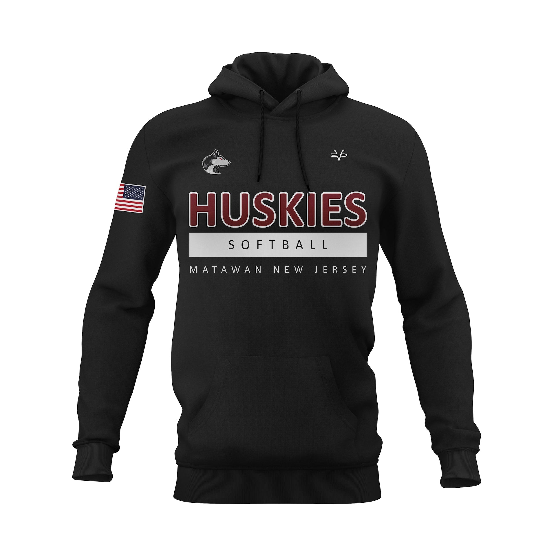 MATAWAN HUSKIES SOFTBALL FAN GEAR HOODIE - BLACK