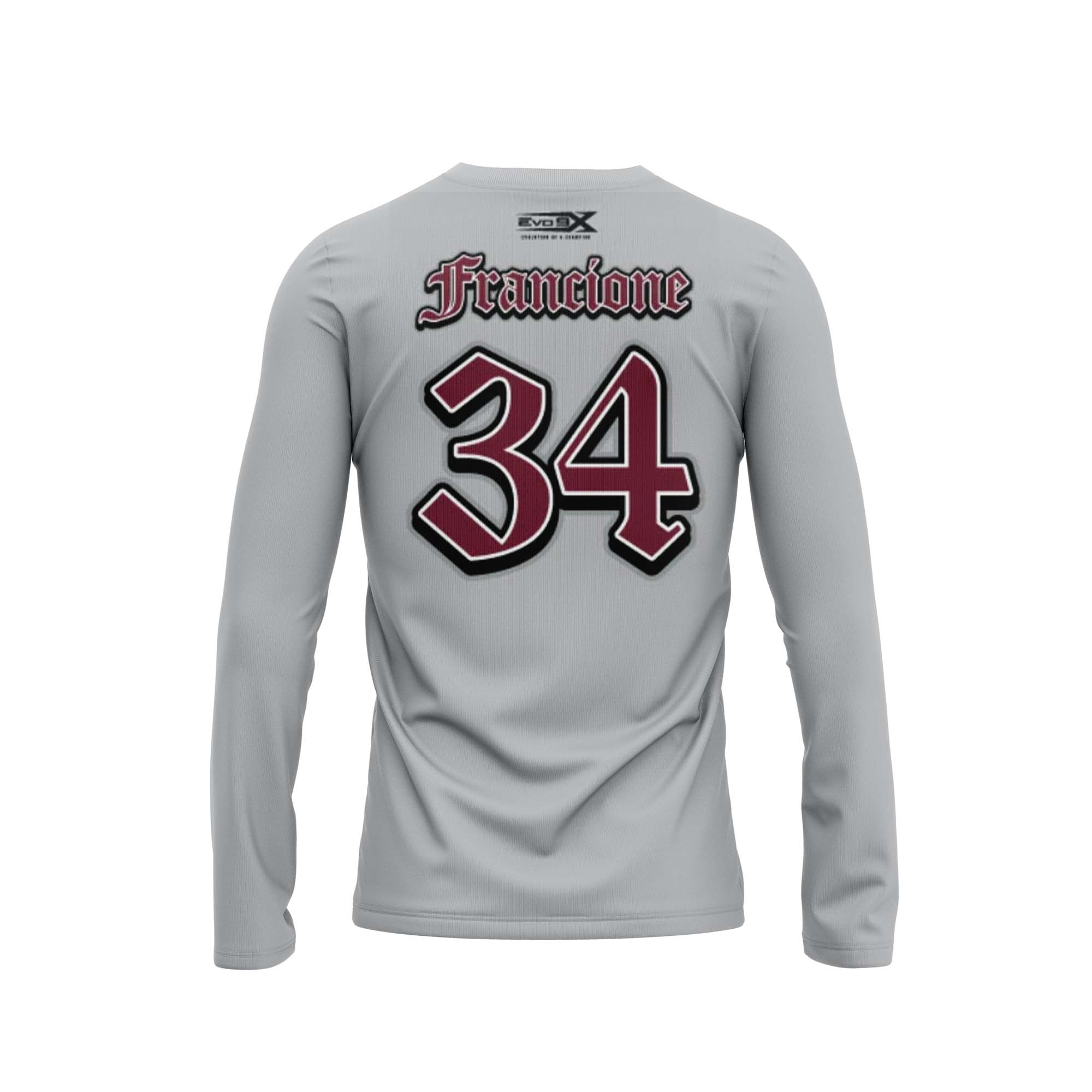 METRO WEST MAYHEM Semi Sublimated Baseball Long Sleeve Jersey