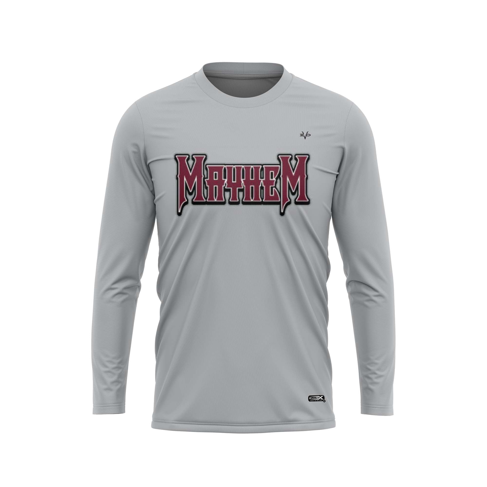 METRO WEST MAYHEM Semi Sublimated Baseball Long Sleeve Jersey