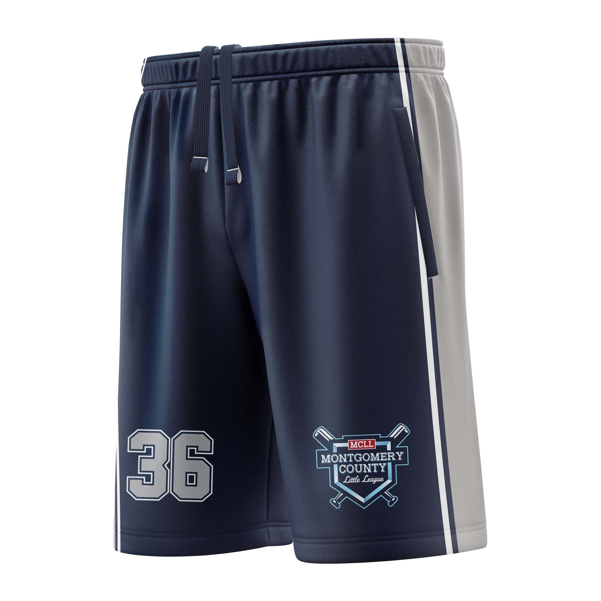 MONTGOMERY LITTLE LEAGUE Full Dye Sublimated Shorts