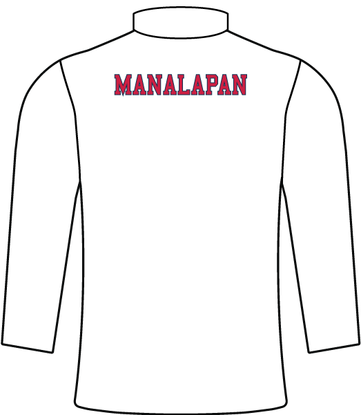 MANALAPAN HS BASKETBALL 1/4 Zip Jacket with Pockets White