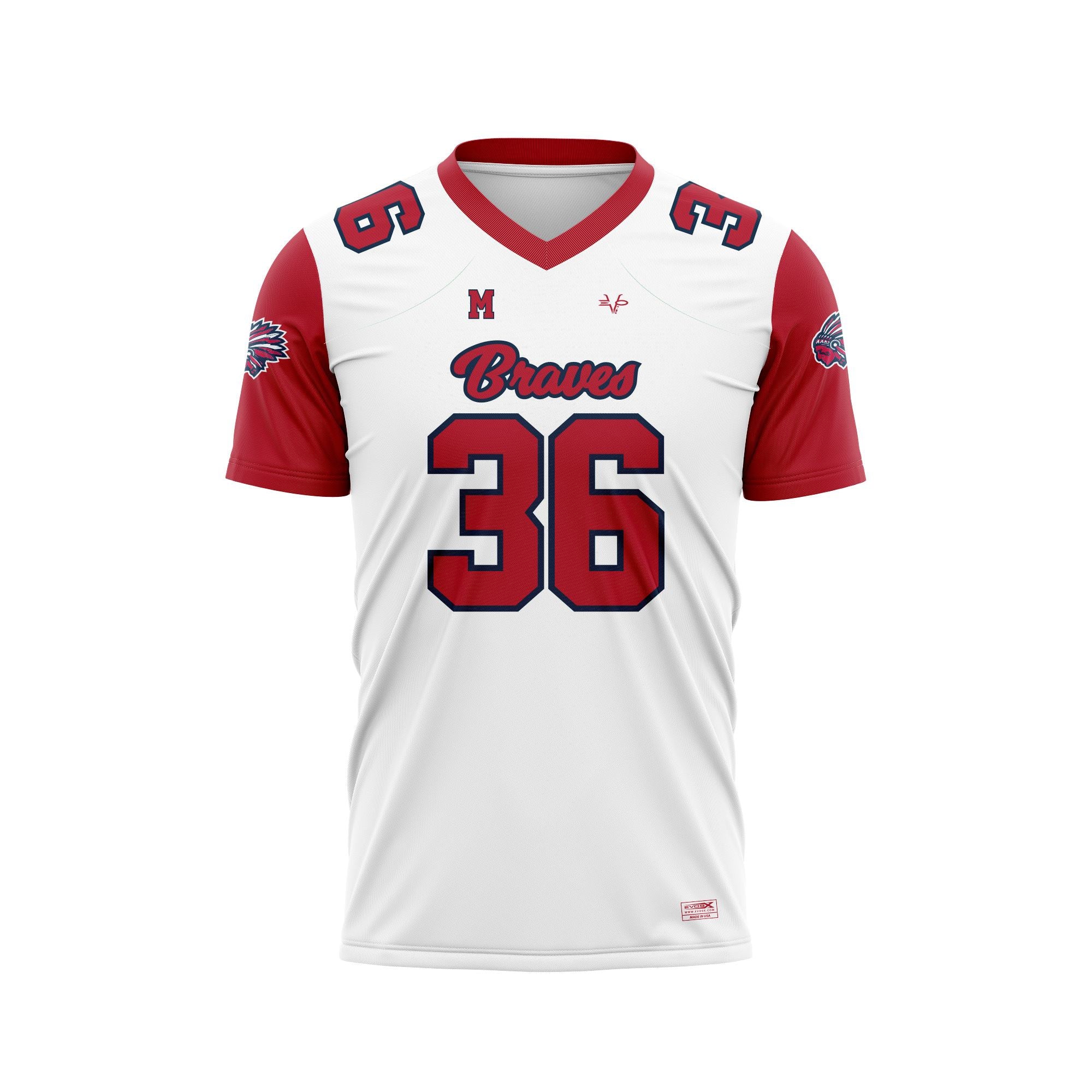 MANALAPAN BRAVES FAN JERSEY - WHITE
