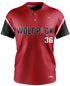 MANALAPAN WOLFPACK FASTPITCH SUBLIMATED 2 BUTTON JERSEY RED
