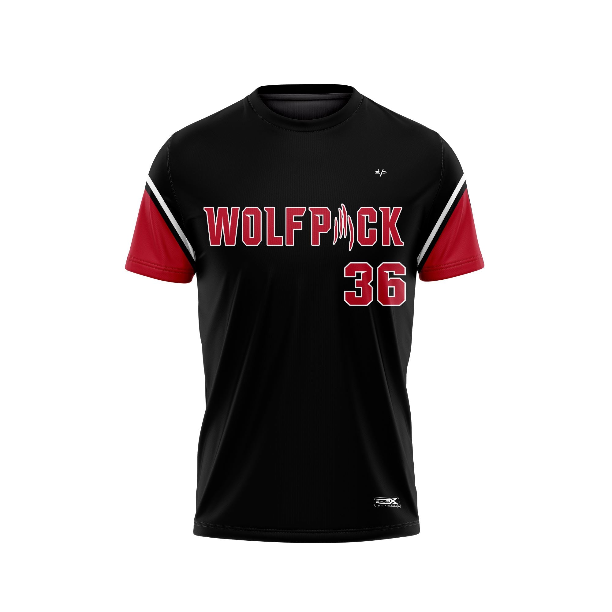 MANALAPAN WOLFPACK FASTPITCH SUBLIMATED CREW NECK JERSEY BLACK