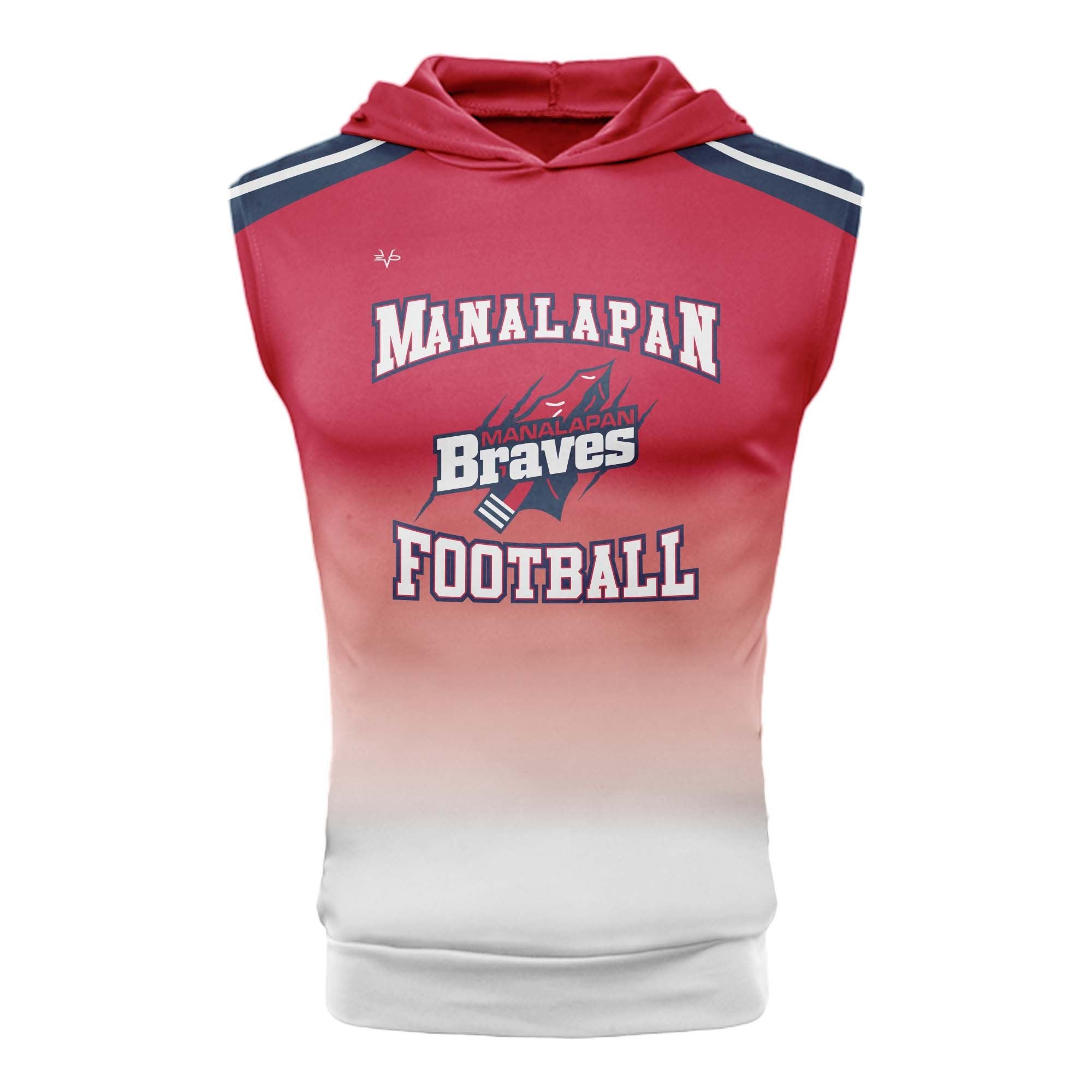 MANALAPAN BRAVES SLEEVELESS COMPRESSION HOODIE