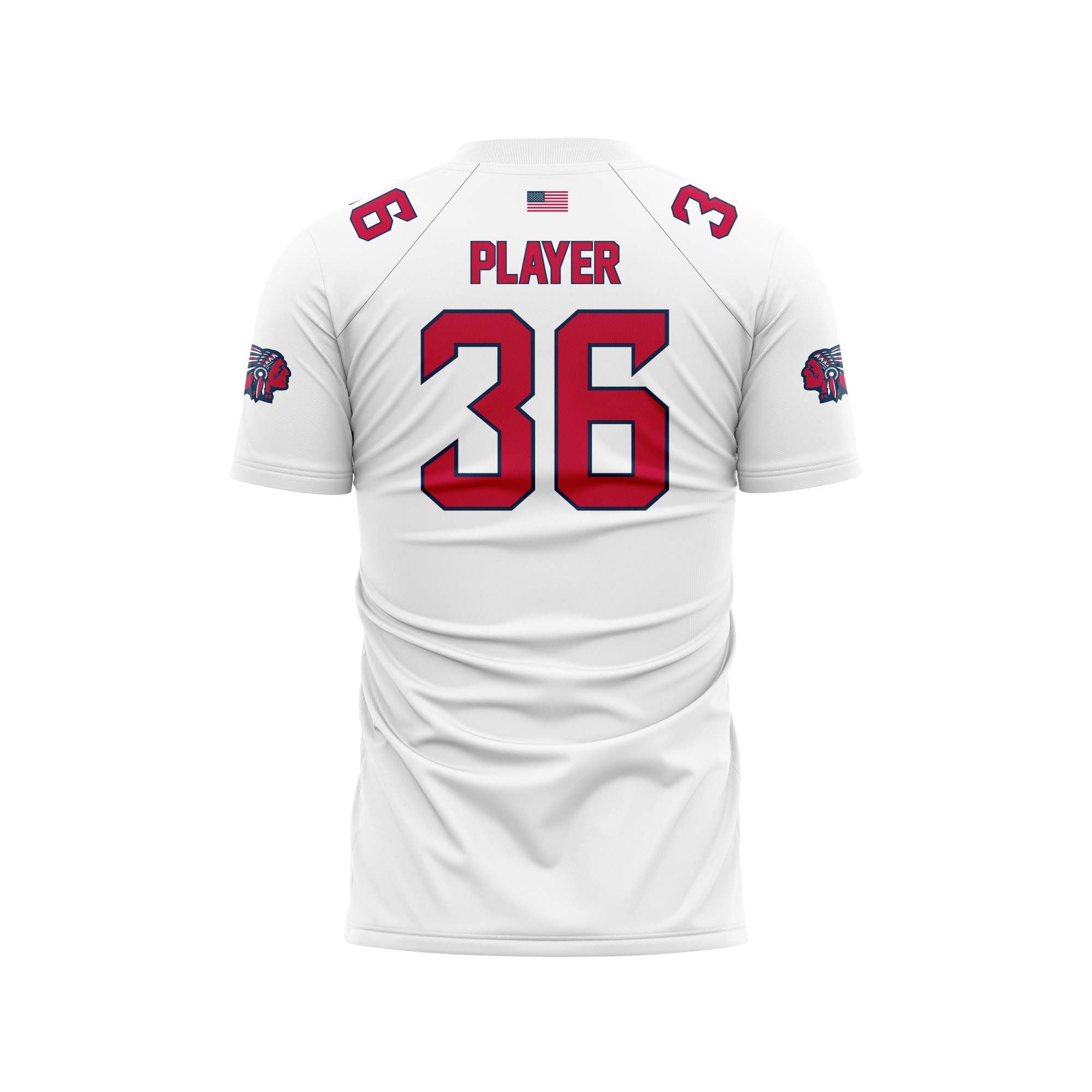 MANALAPAN BRAVES FAN JERSEY - WHITE  Back