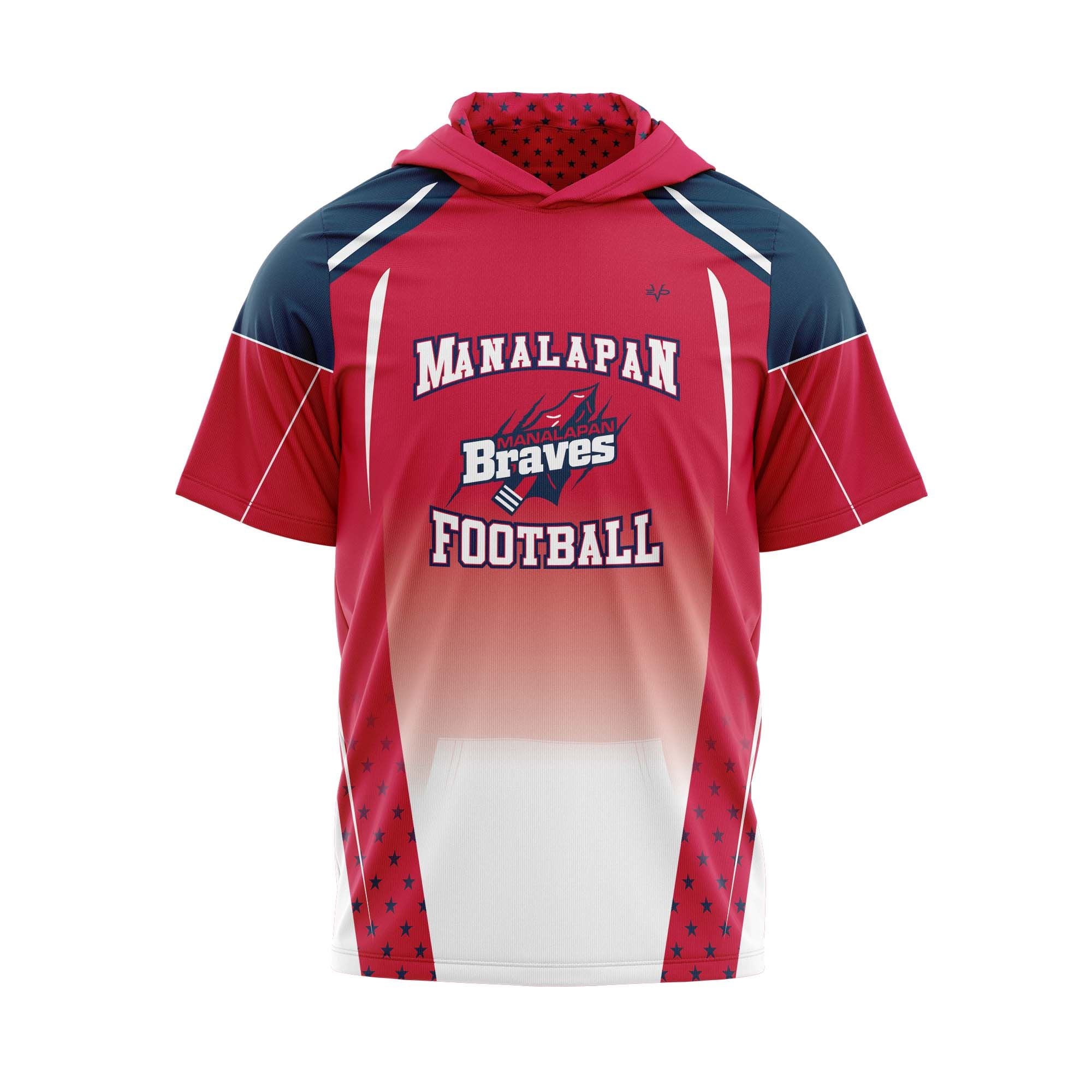 MANALAPAN BRAVES SHORT SLEEVE HOODIE