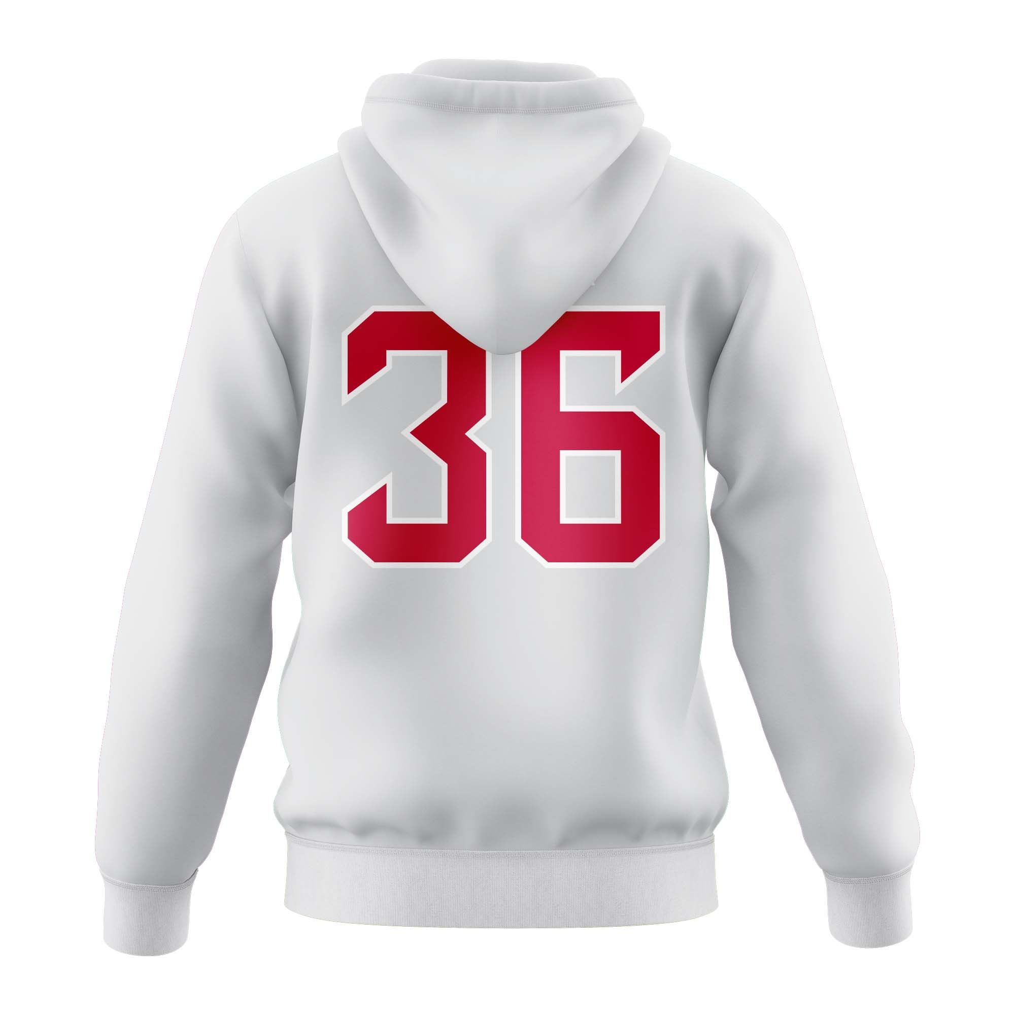 MANALAPAN BRAVES SEMI SUB HOODIE - SILVER Back