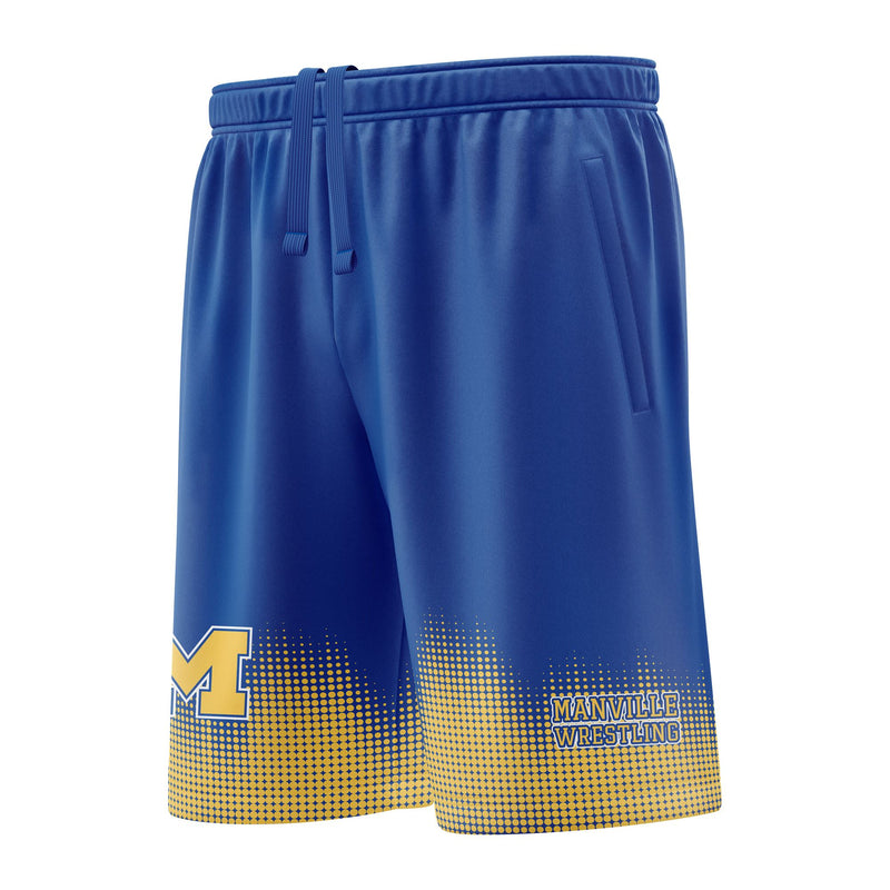 Manville Wrestling 2023 Sublimated Shorts with pockets