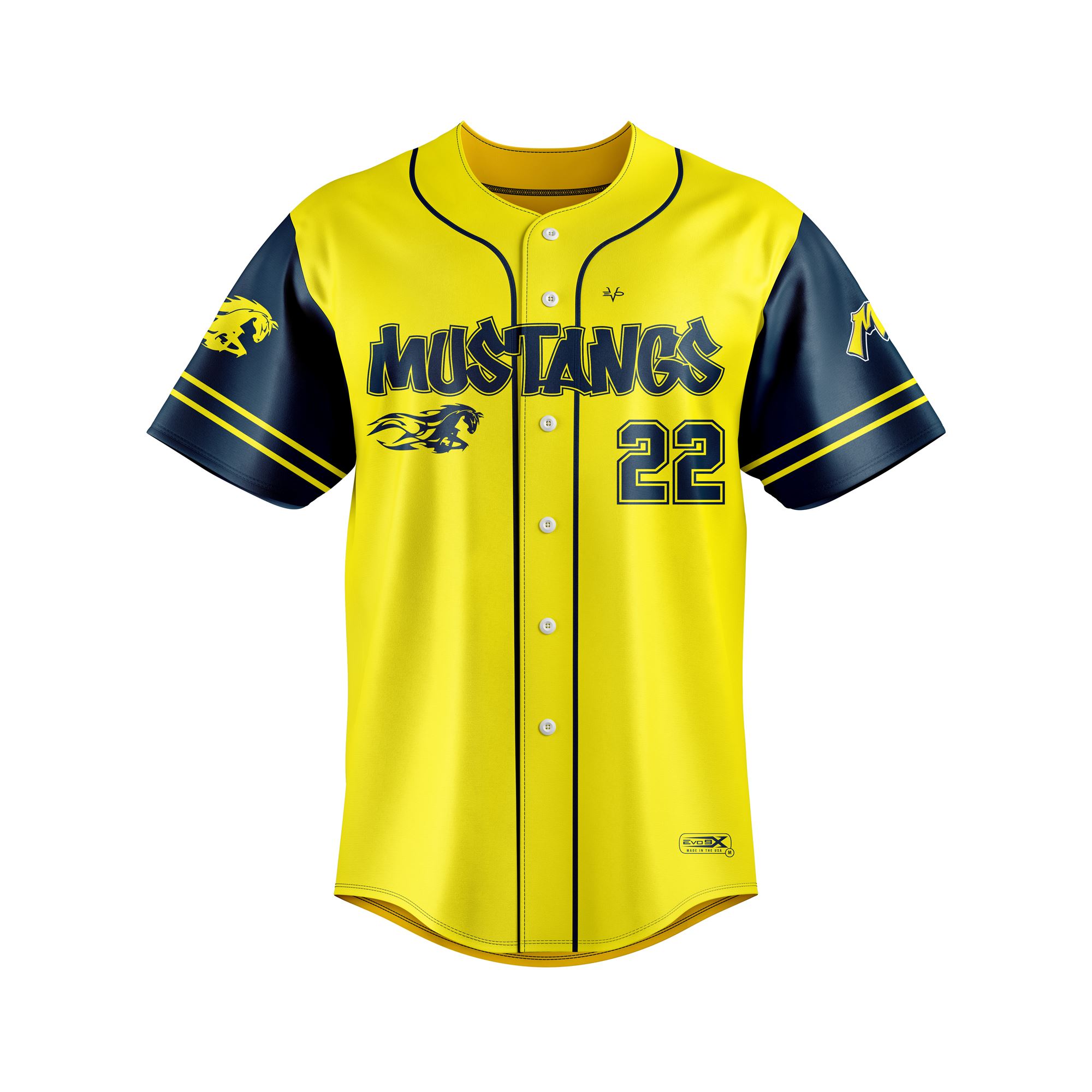Marlboro Mustangs Full Button Jersey