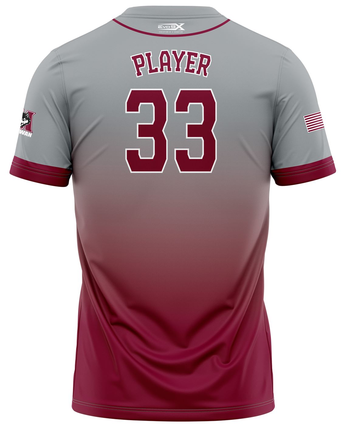 Matawan Aberdeen Babe Ruth League SS 2 button jersey FDS ( Grey )