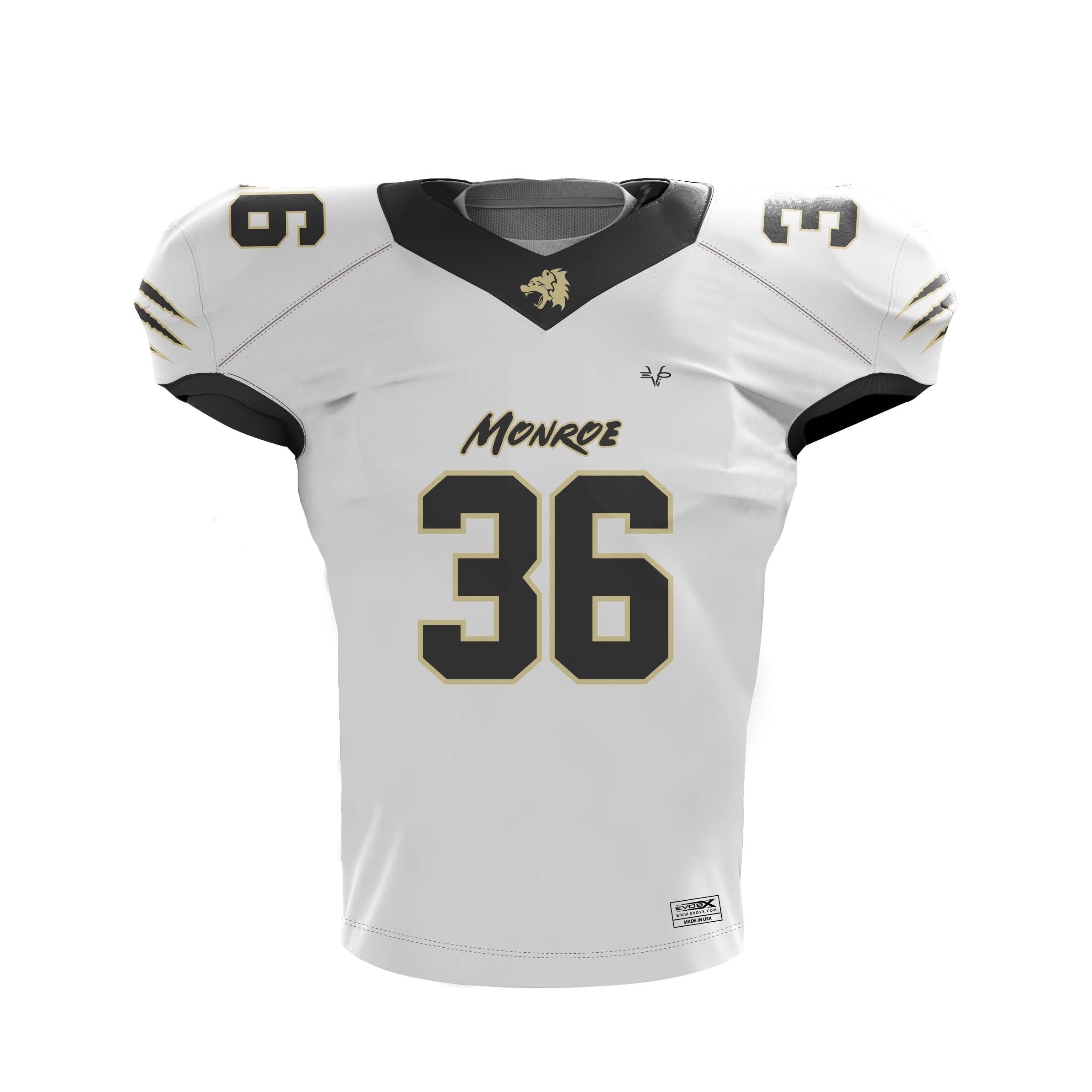 MONROE WOLVERINES White Football Jersey