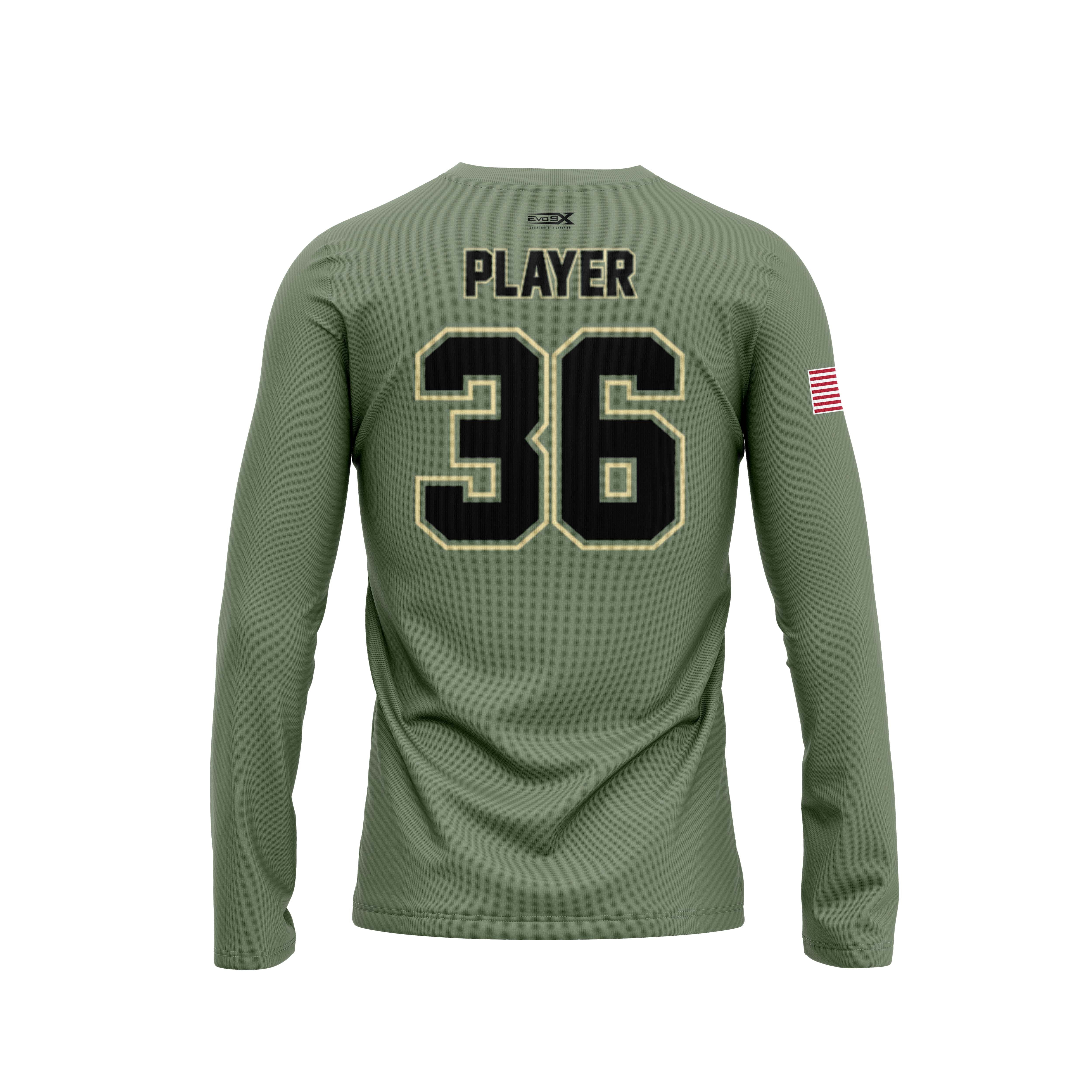 BRICK MEMORIAL MUSTANGS BASEBALL CREWNECK LS - CUSTOM GREEN