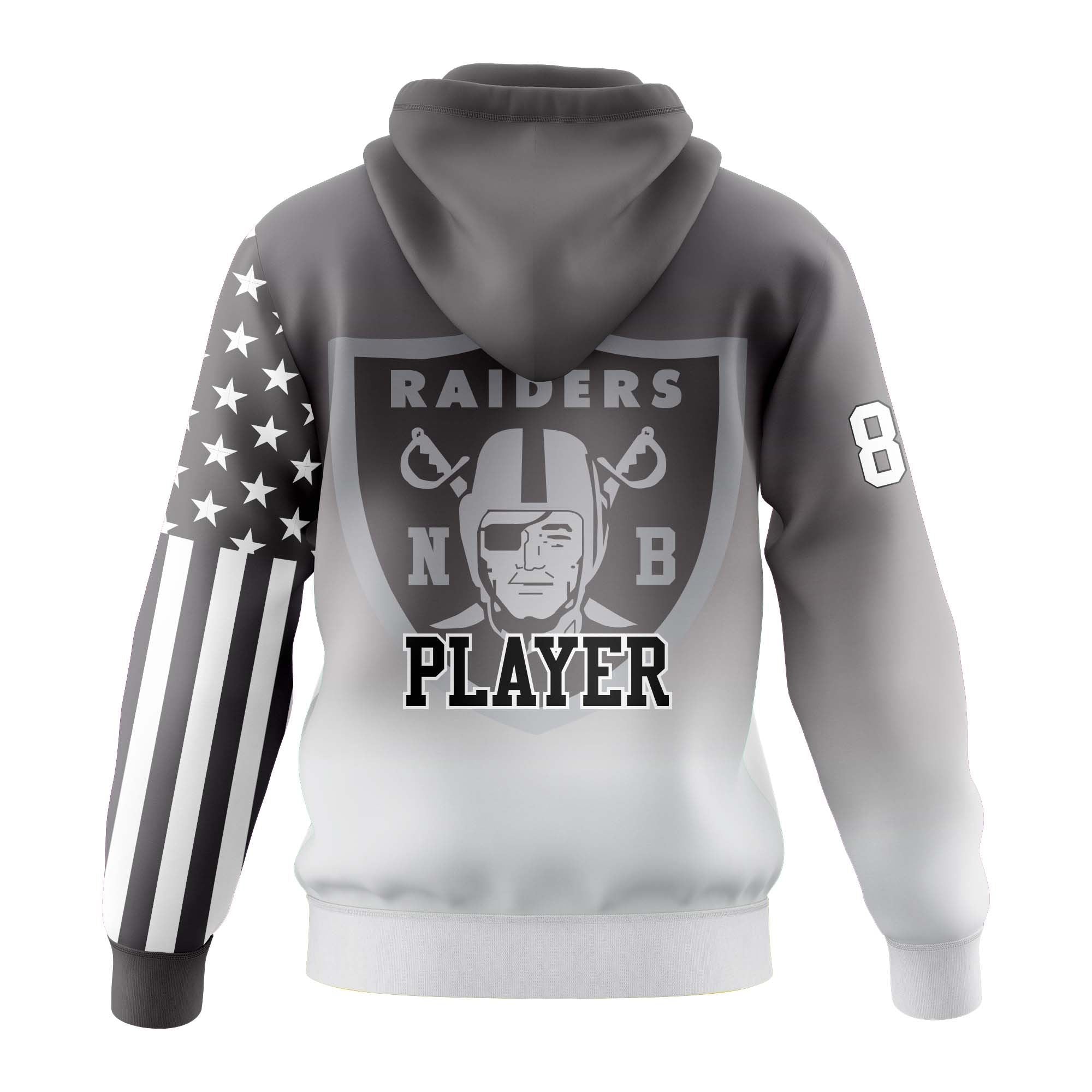 NEW BRUNSWICK RAIDERS HOODIE - GREY