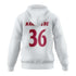 NEW JERSEY WARRIORS FOOTBALL Semi Sublimated Grey Hoodie