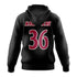 NEW JERSEY WARRIORS FOOTBALL Sublimated Hoodie Back