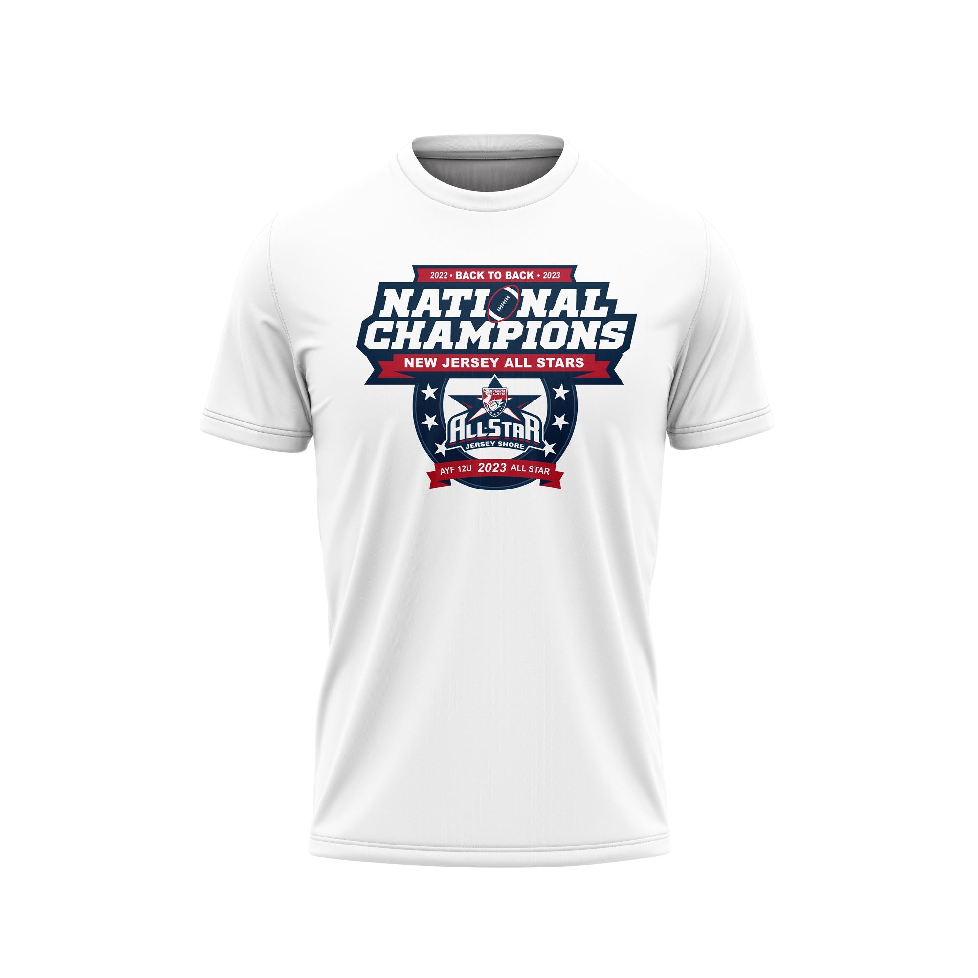 NJAYF All Stars National Champions 12U T-Shirt - White