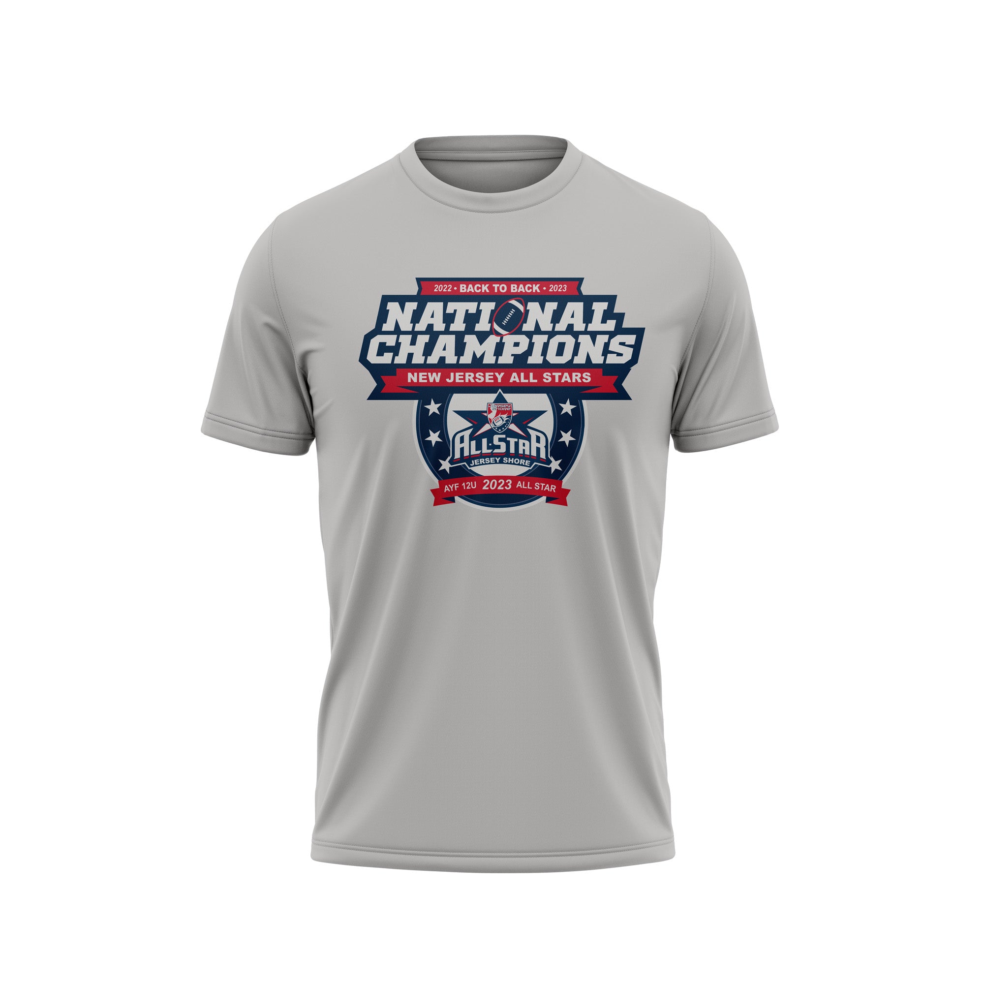 NJAYF All Stars National Champions 12U T-Shirt - Grey
