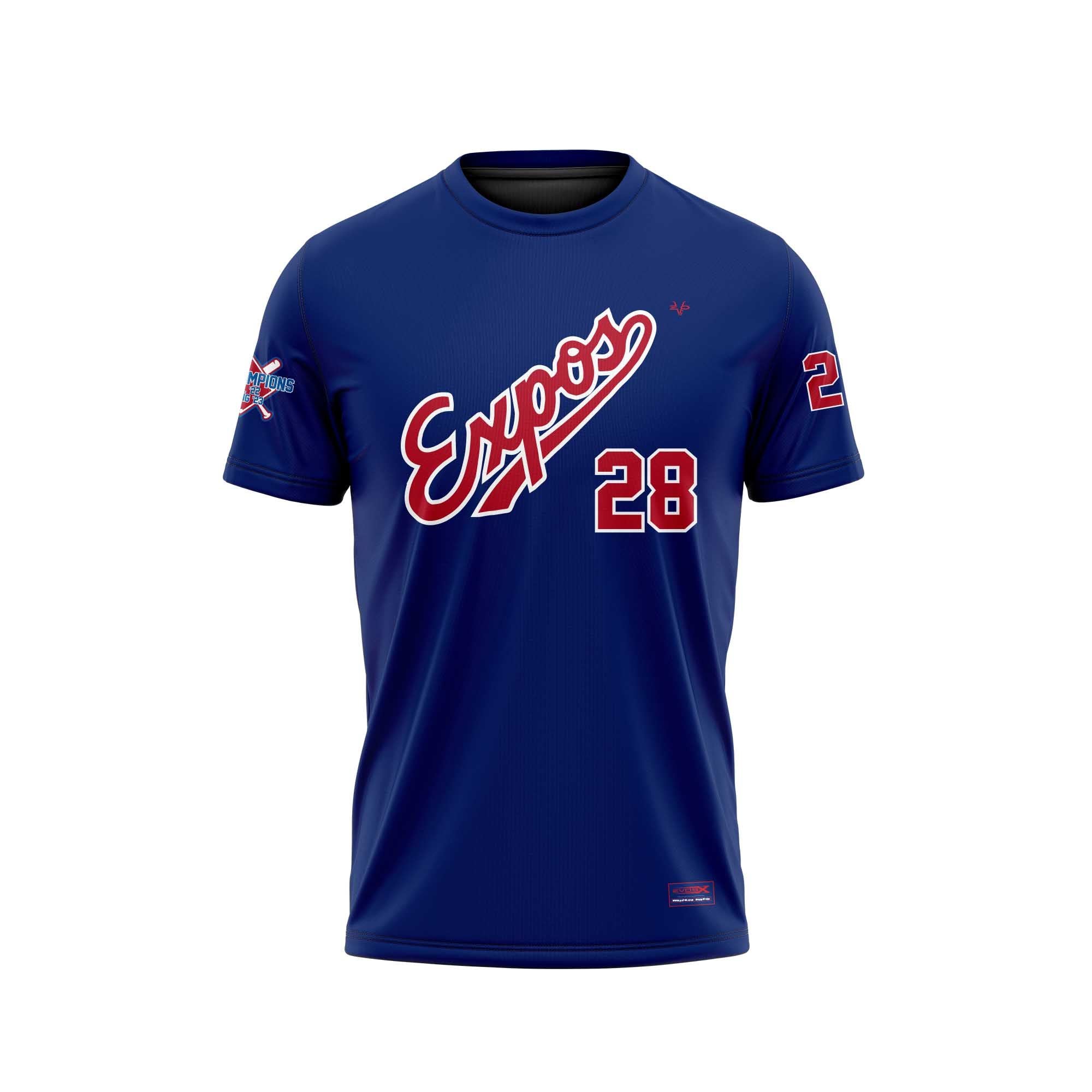 NJ EXPOS CREWNECK SS  - DARK ROYAL BLUE