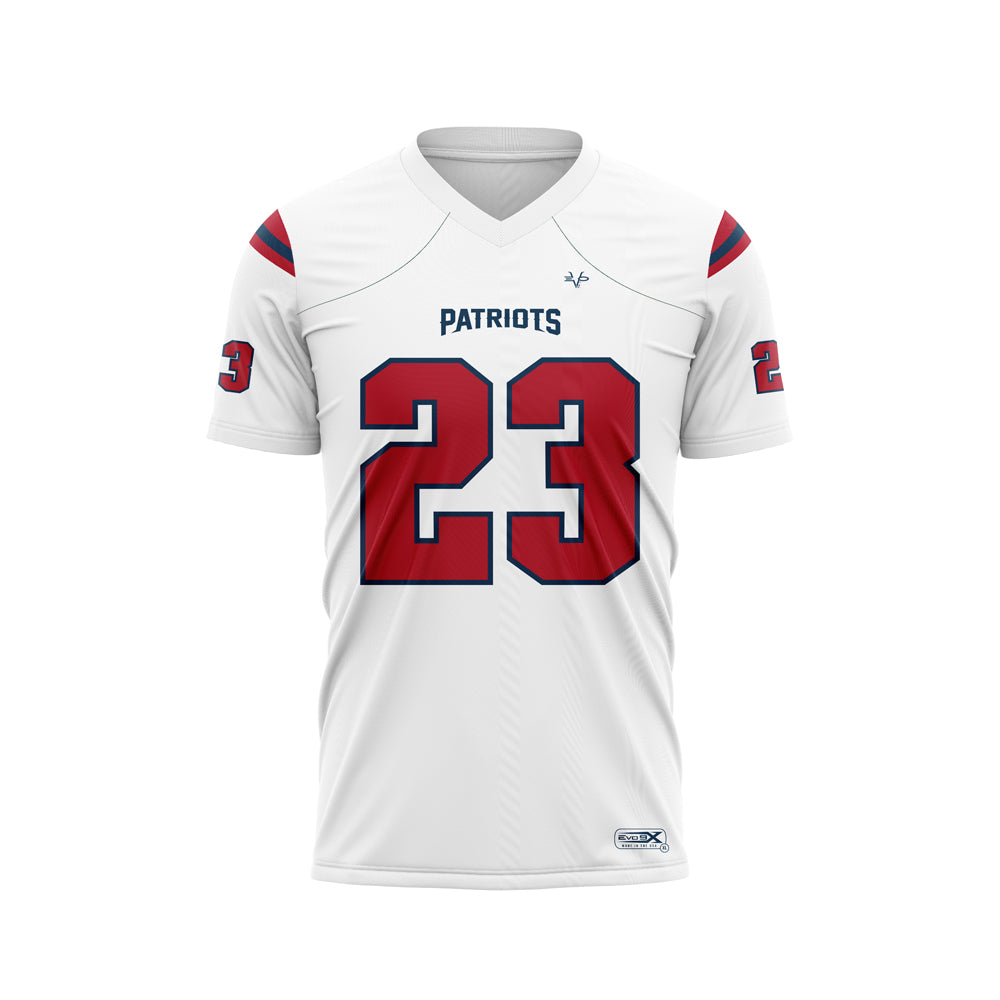 EVO9XSTORE Manalapan Braves Football Sublimated Fan Jersey White Youth Small