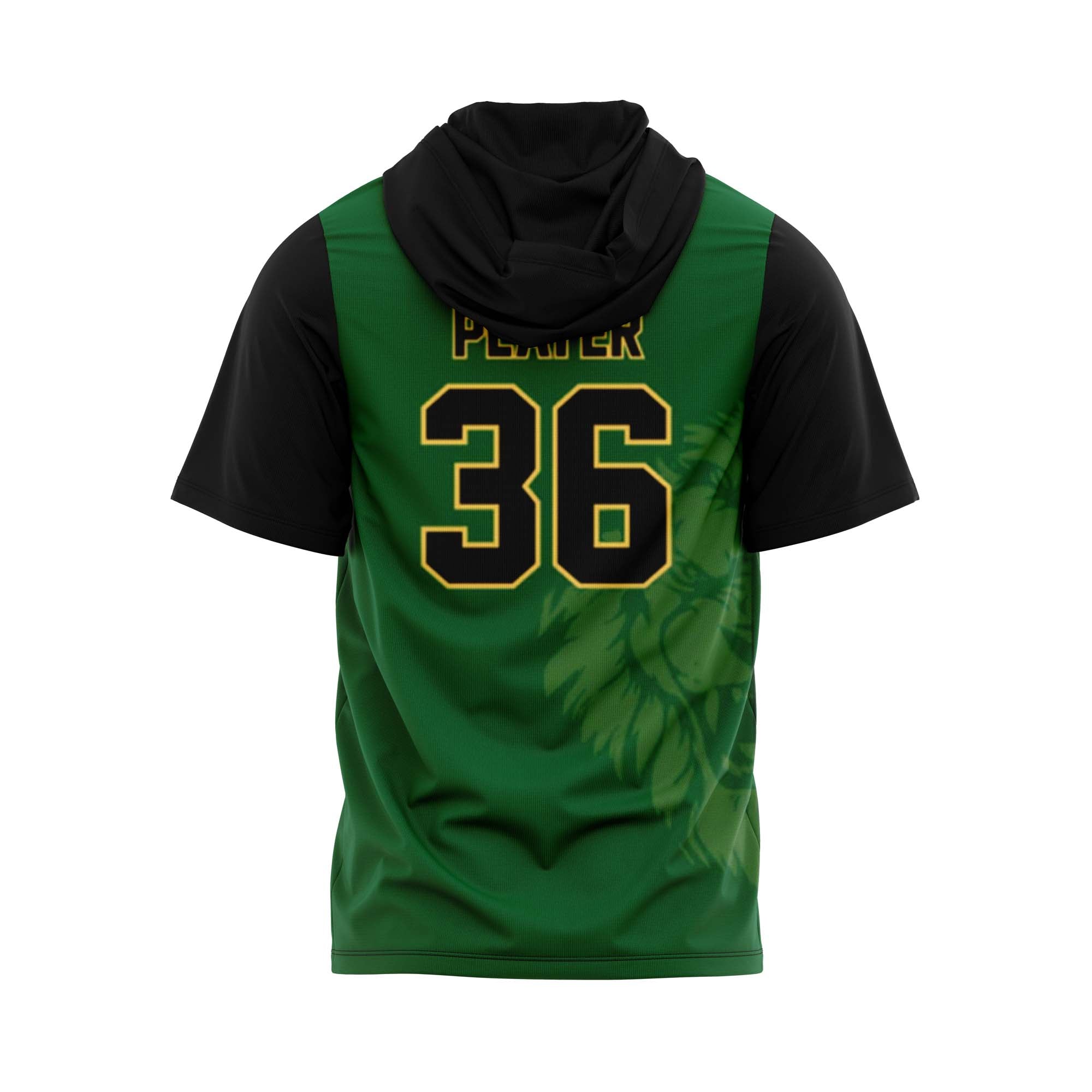 NORTH HUNTERDON Sublimated Lightweight Hoodie - Green/Black