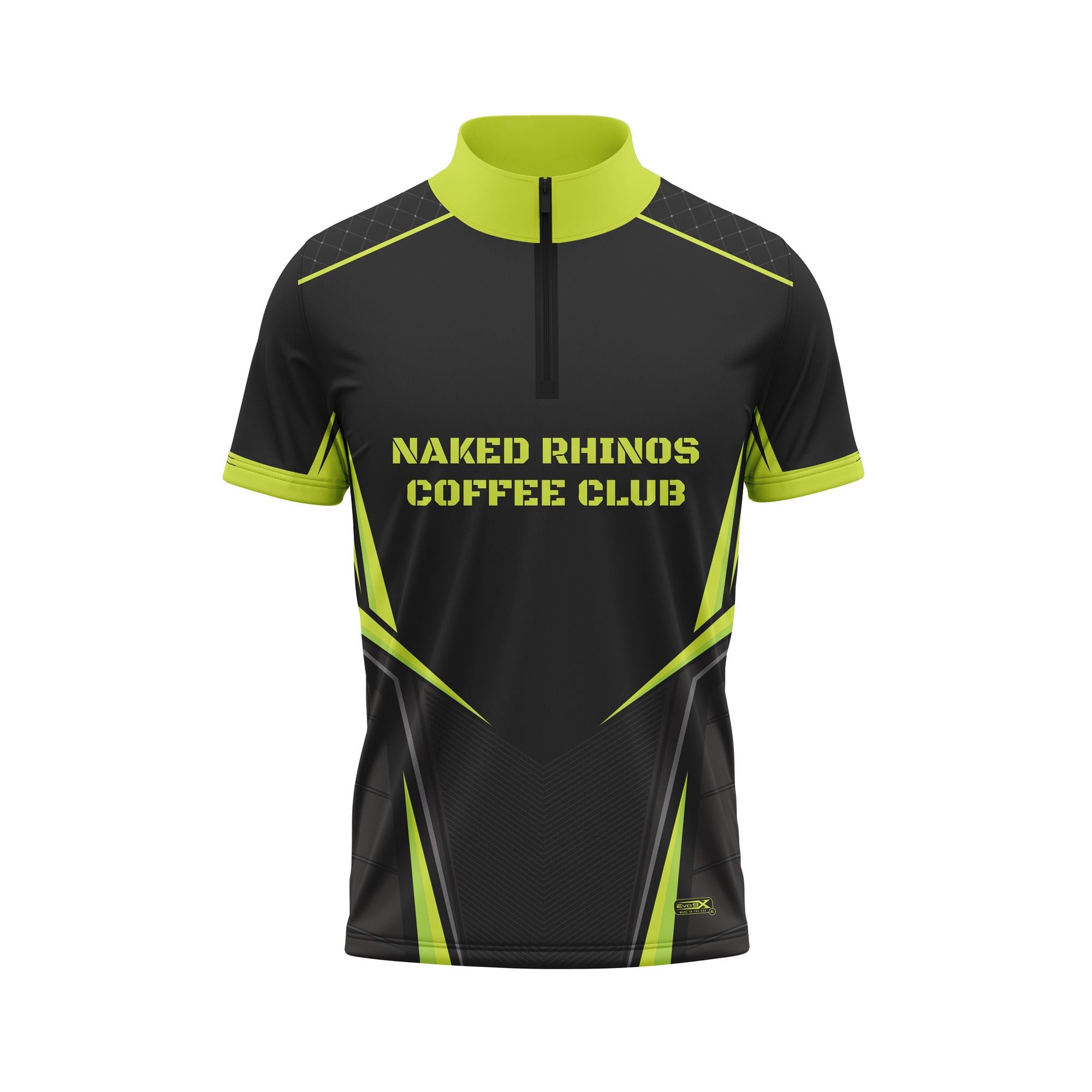 Naked Rhinos Coffee Club Quarter Zip Short Sleeve Jacket 2024