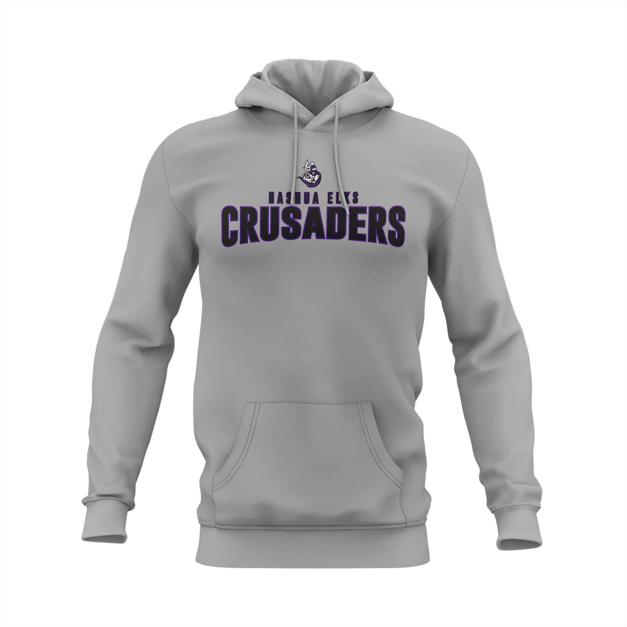 Nashua Elks Crusaders Grey Semi Sub Hoodie