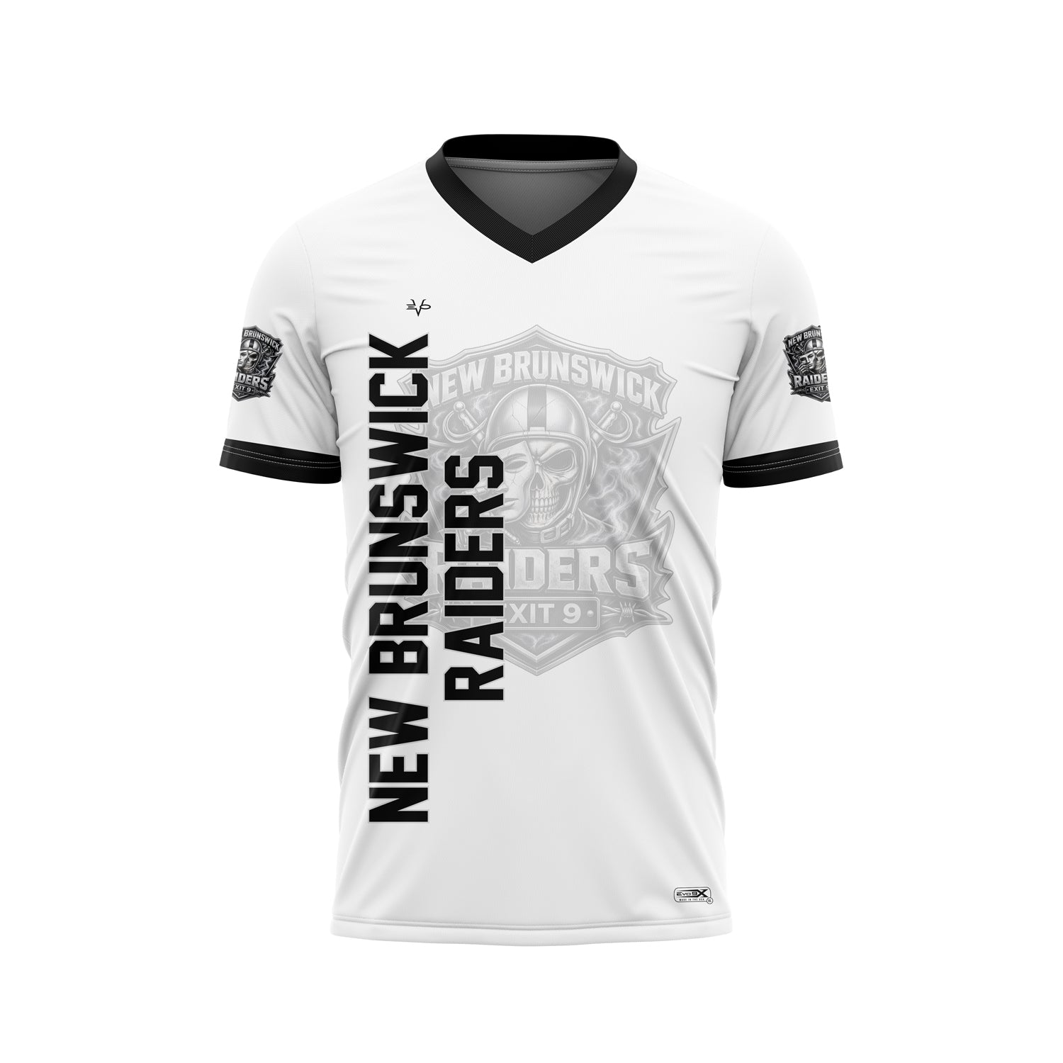 New Brunswick Raiders White SS V-Neck