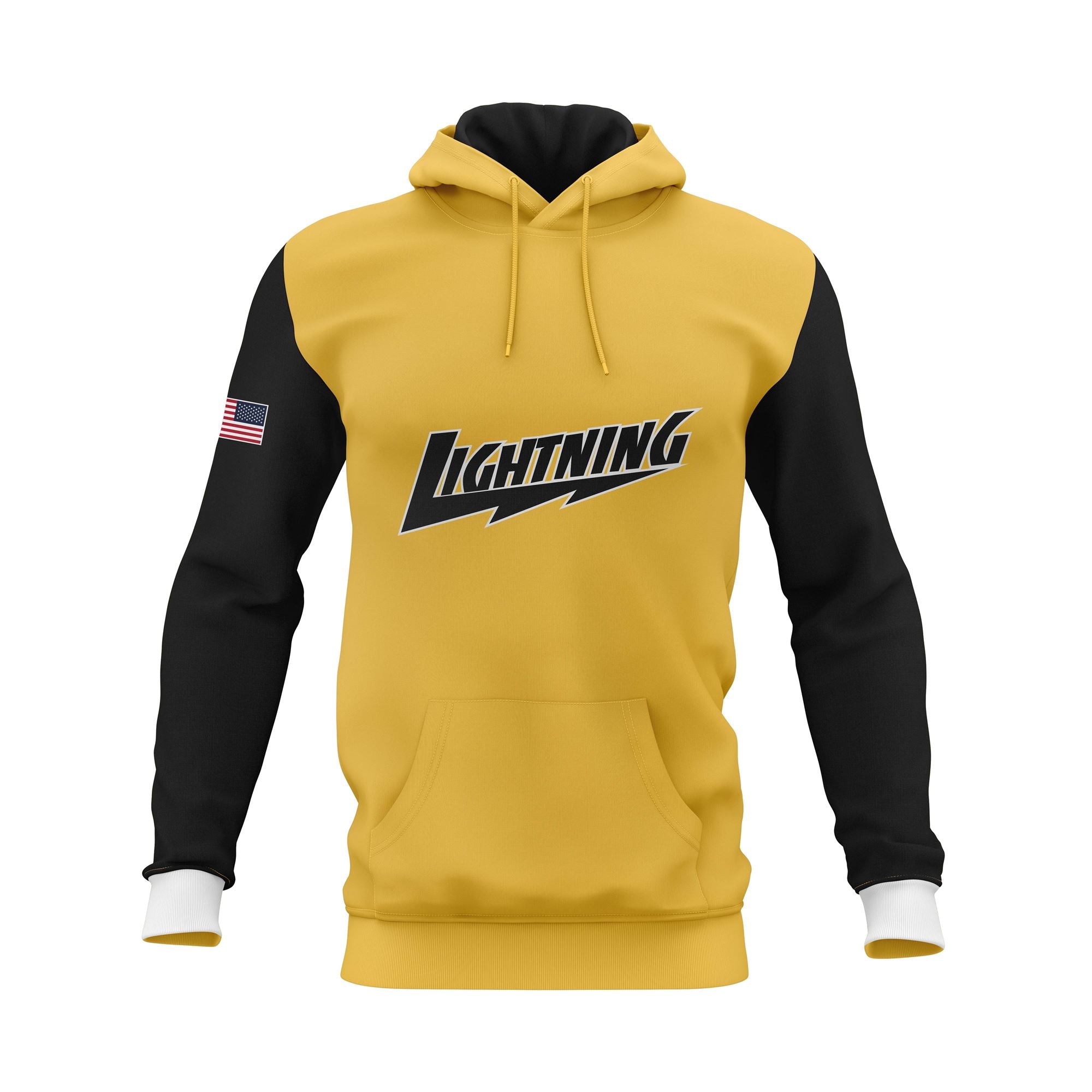 OLD BRIDGE LIGHTNING SOFTBALL HOODIE (UNISEX) - ATH GOLD