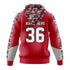 PANTHERS BAY CITY Sublimated Baseball Red Hoodie
