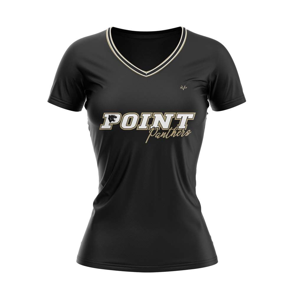 POINT PANTHERS FOOTBALL WOMENS V NECK SS