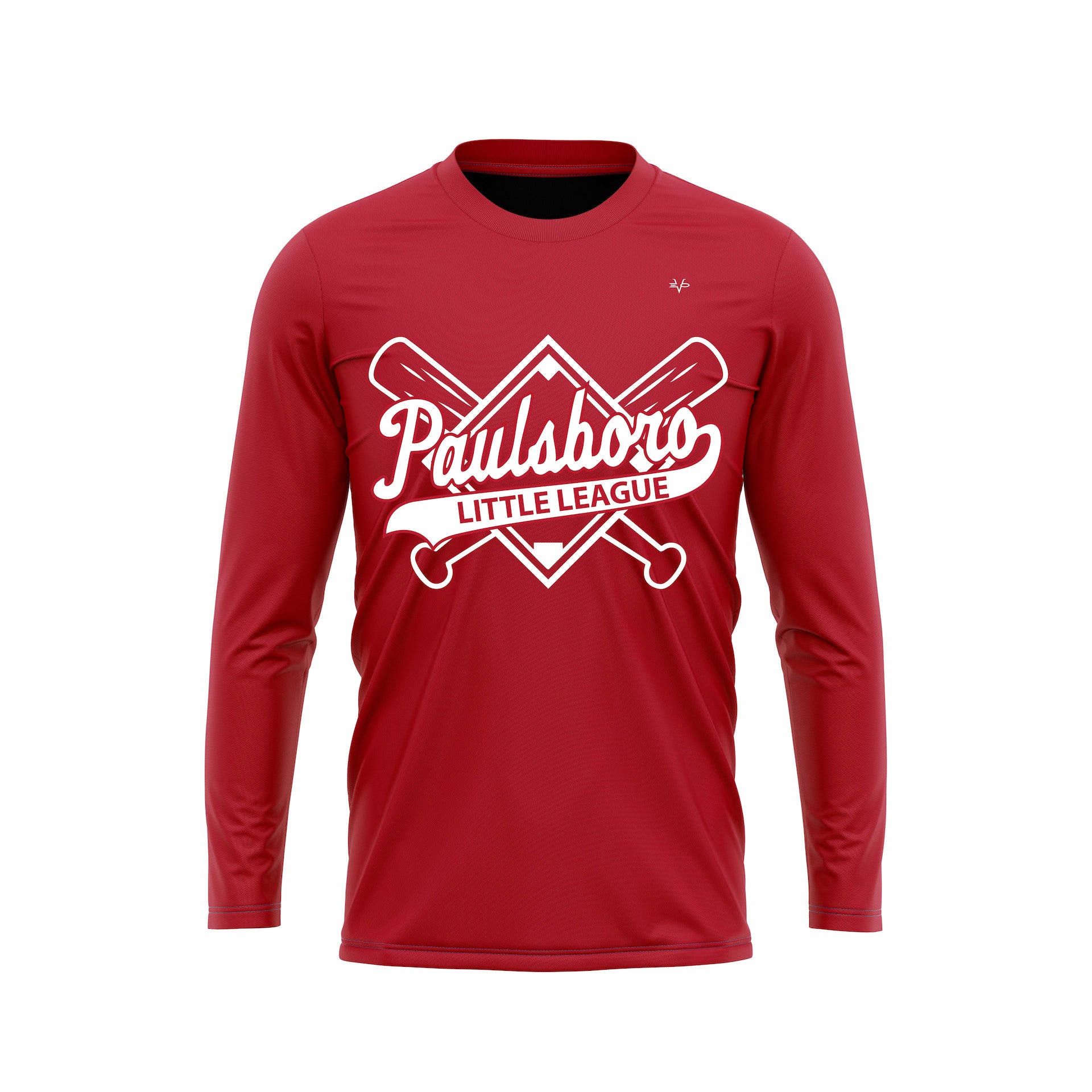 PAULSBORO SCREENPRINT LONG SLEEVE TEE - RED